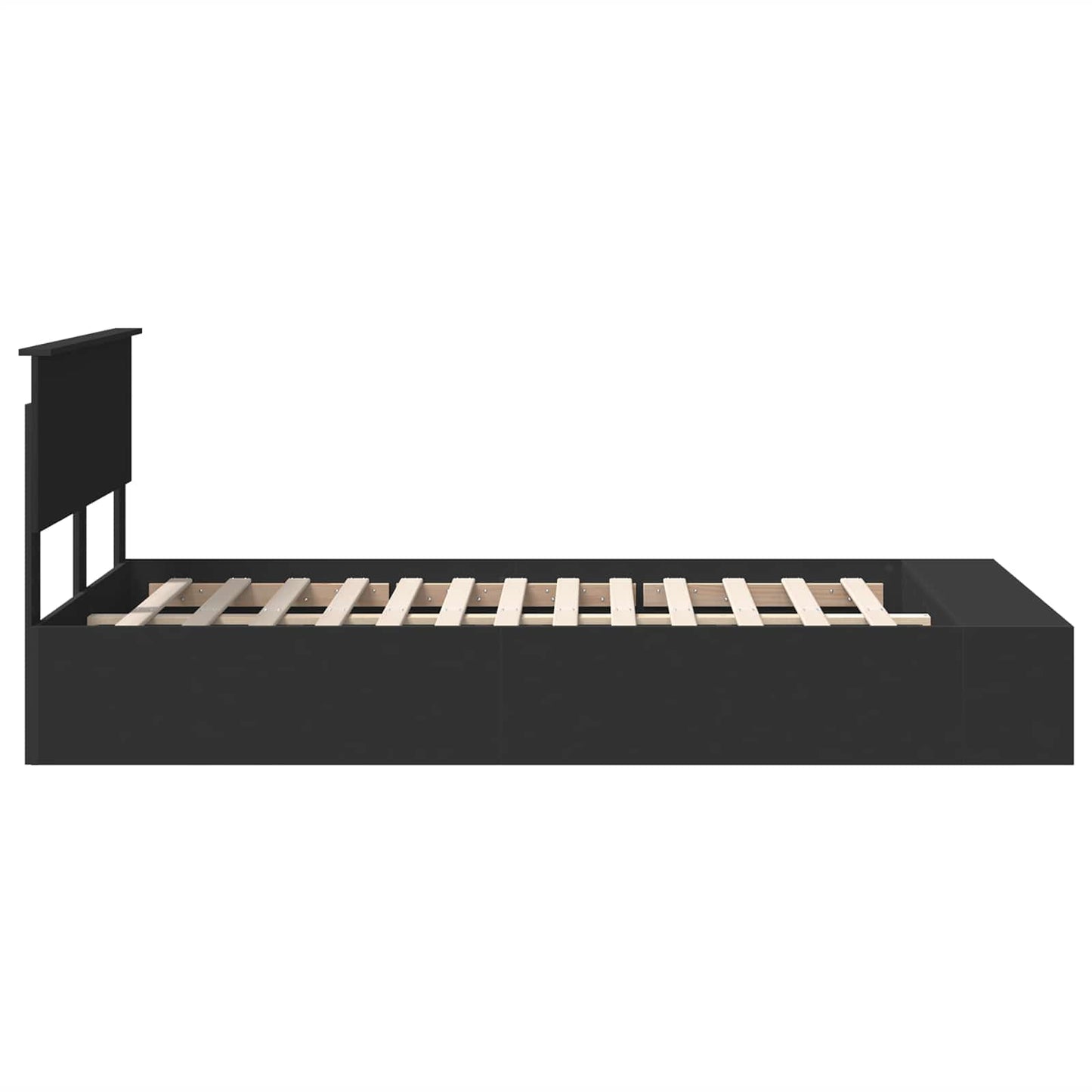 vidaXL Σκελετός Κρεβατιού Μαύρο 120 x 190 cm Επεξεργασμένο ξύλο