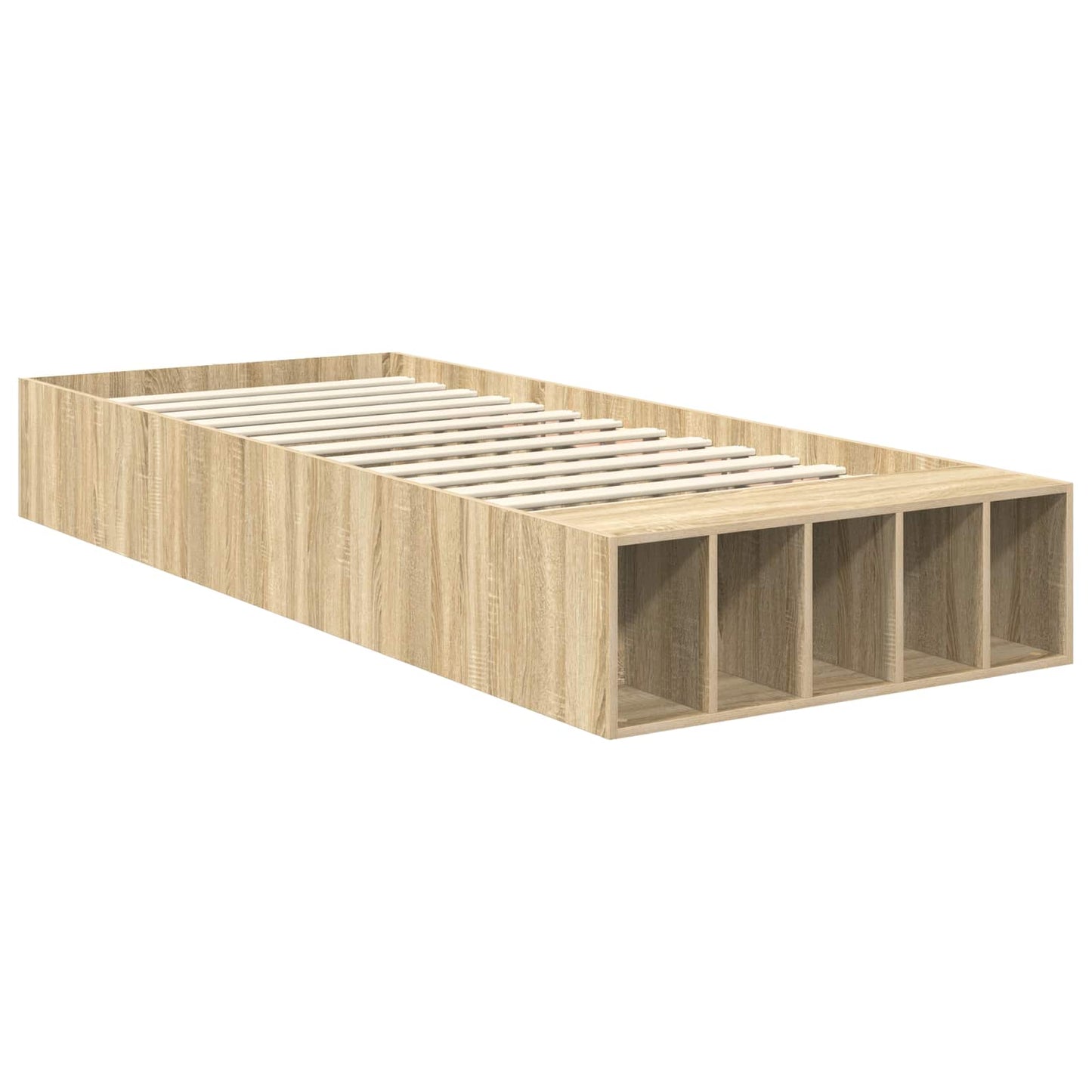 vidaXL Σκελετός Κρεβατιού Δρύς Sonoma 75 x 190 cm Επεξεργασμένο ξύλο