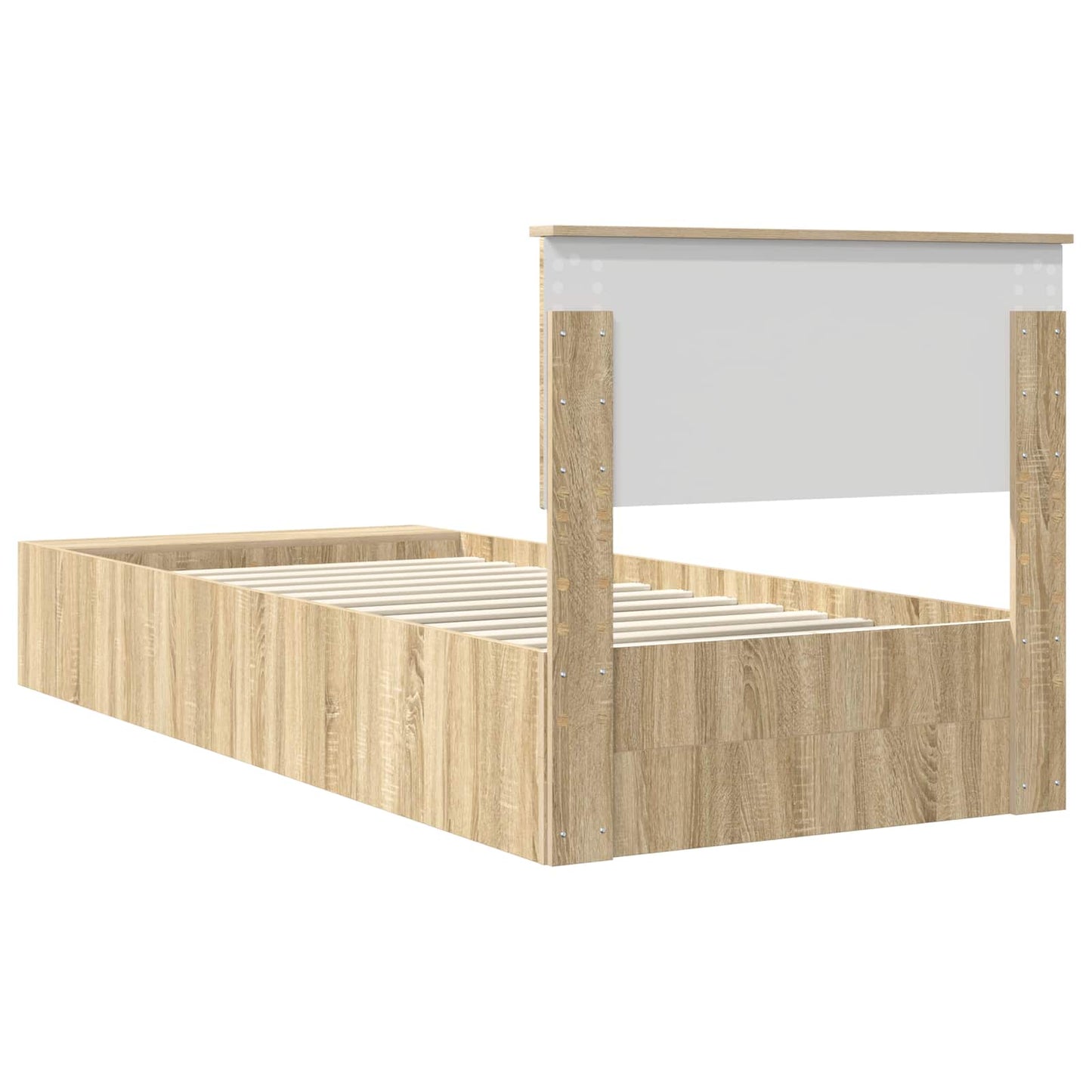 vidaXL Σκελετός Κρεβατιού Δρύς Sonoma 75 x 190 cm Επεξεργασμένο ξύλο