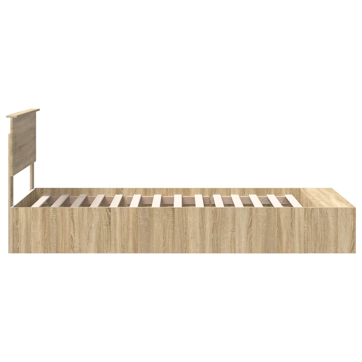 vidaXL Σκελετός Κρεβατιού Δρύς Sonoma 75 x 190 cm Επεξεργασμένο ξύλο