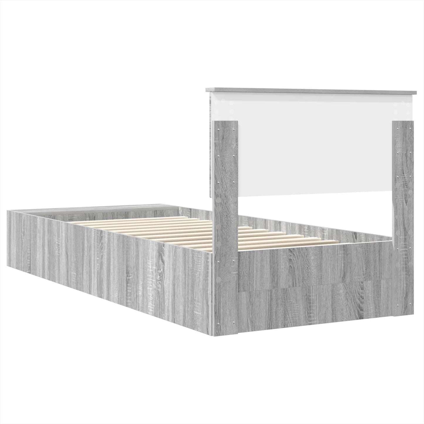 vidaXL Σκελετός Κρεβατιού Γκρίζο Σονομα 75 x 190 cm Επεξεργασμένο ξύλο