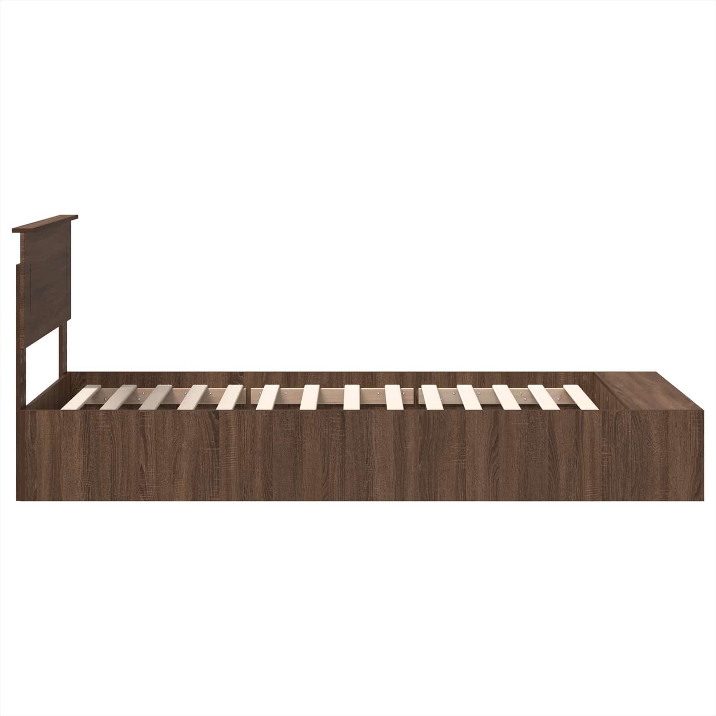 vidaXL Σκελετός Κρεβατιού Καφέ δρυς 75 x 190 cm Επεξεργασμένο ξύλο