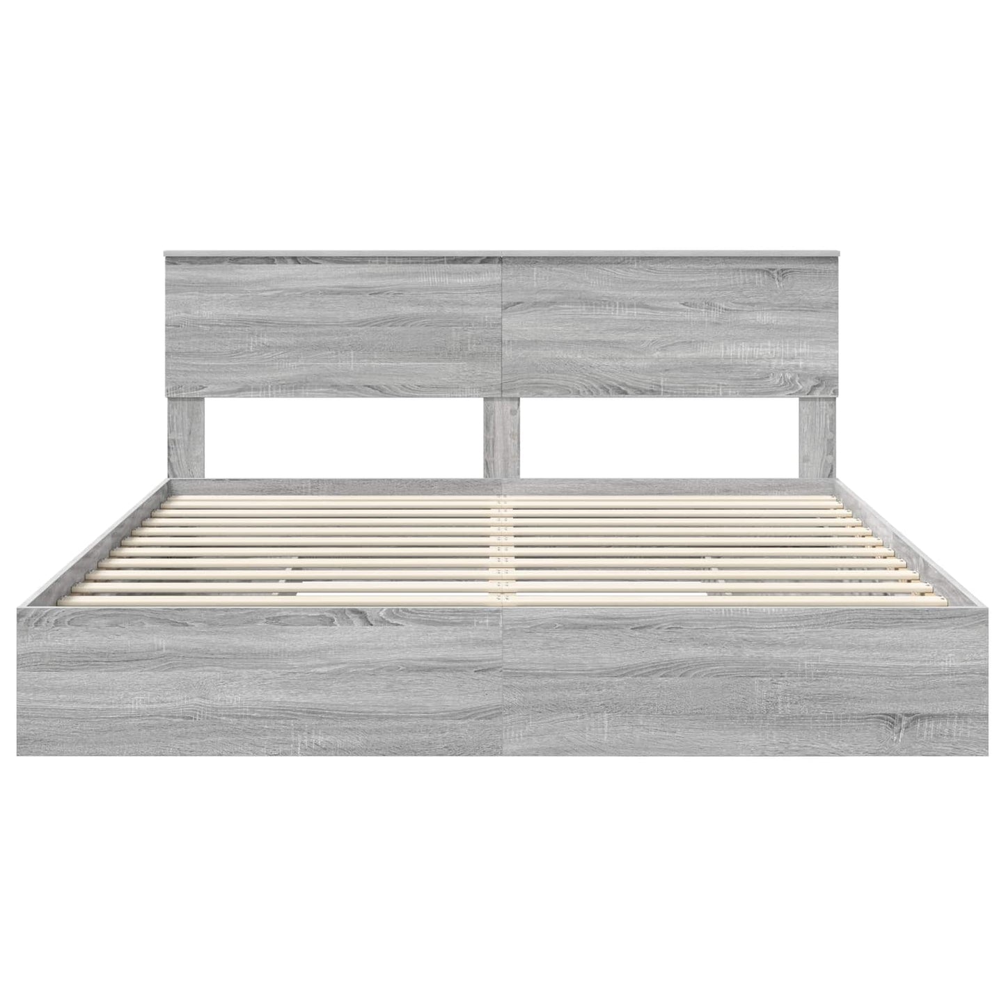 vidaXL Κρεβάτι Αποθήκης Γκρίζο Σονομα 180 x 200 cm Επεξεργασμένο ξύλο