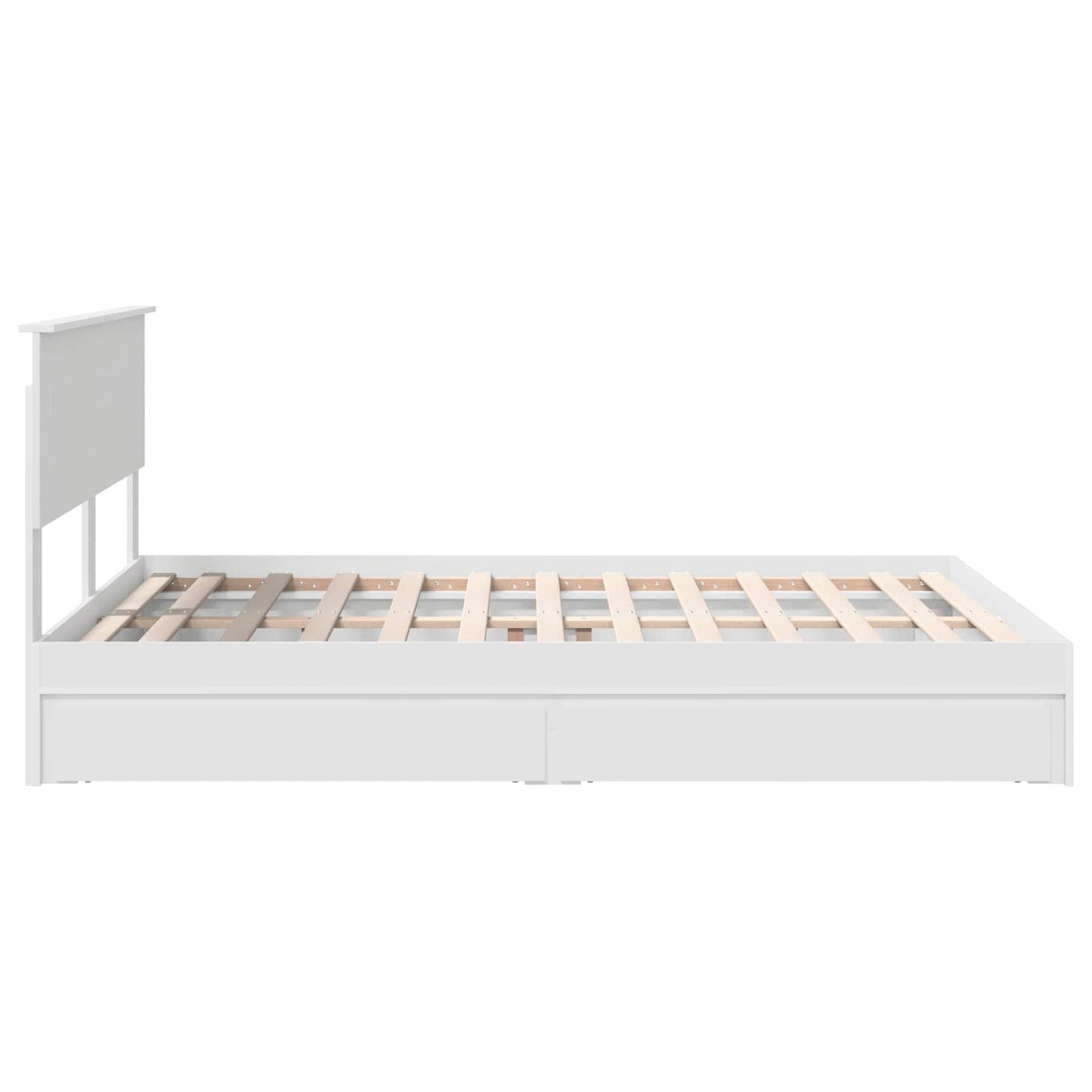 vidaXL Κρεβάτι Αποθήκης Λευκό 140 x 200 cm Επεξεργασμένο ξύλο