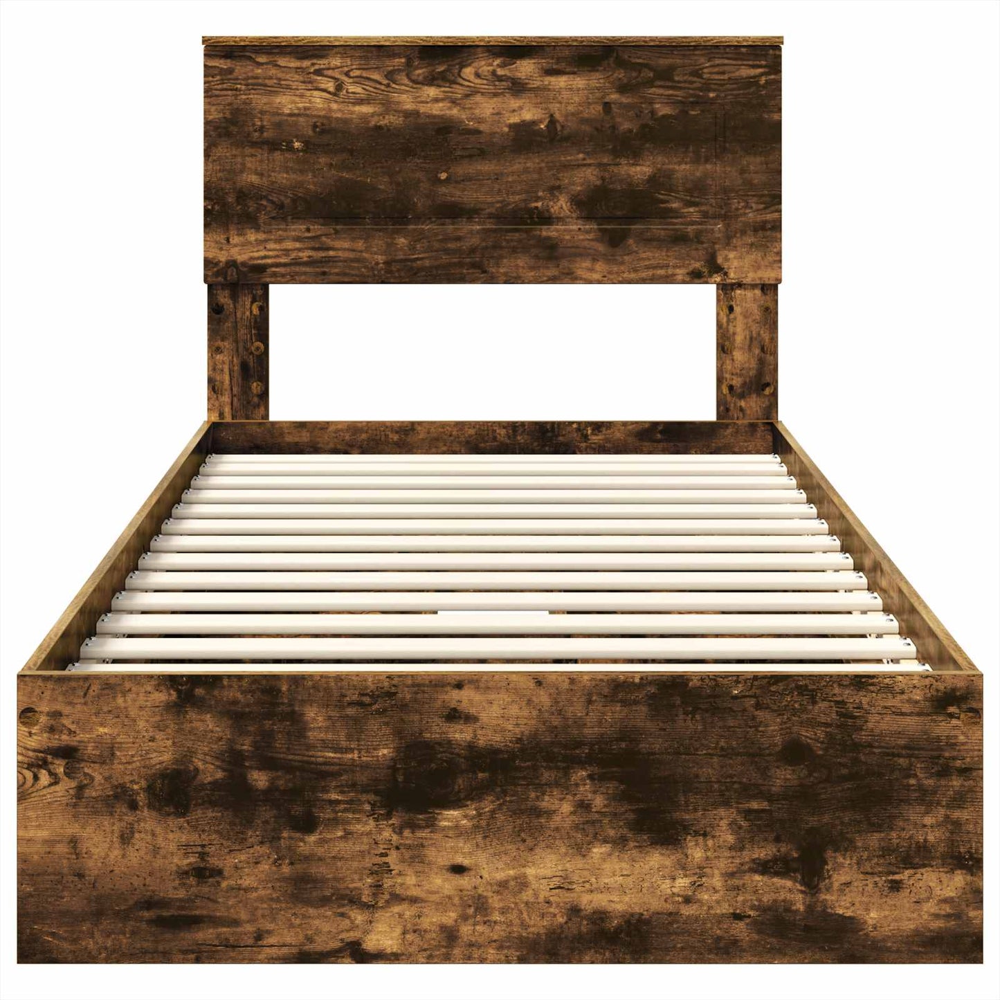 vidaXL Κρεβάτι Αποθήκης Καπνιστό Δρύς 90 x 190 cm Επεξεργασμένο ξύλο