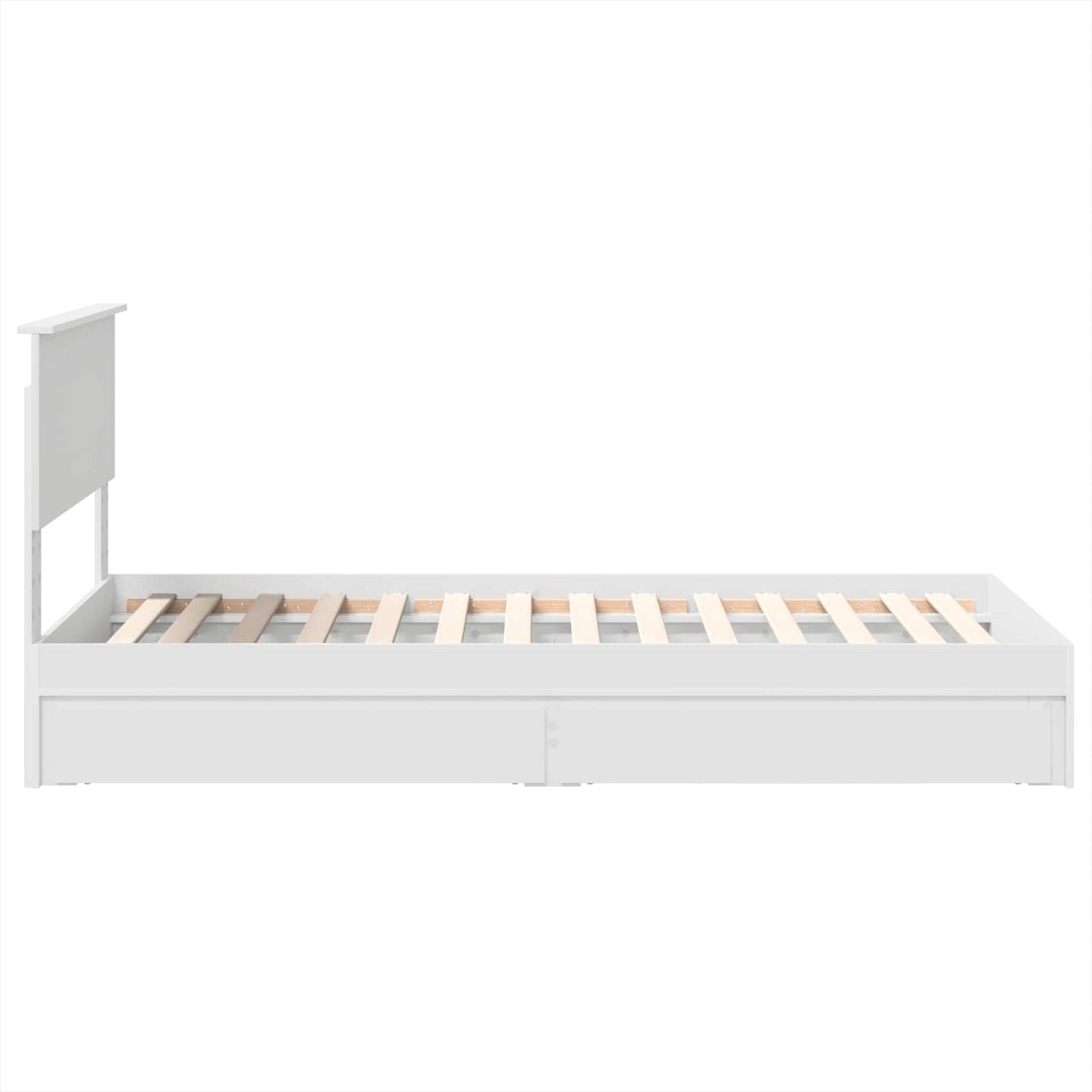 vidaXL Κρεβάτι Αποθήκης Λευκό 75 x 190 cm Επεξεργασμένο ξύλο
