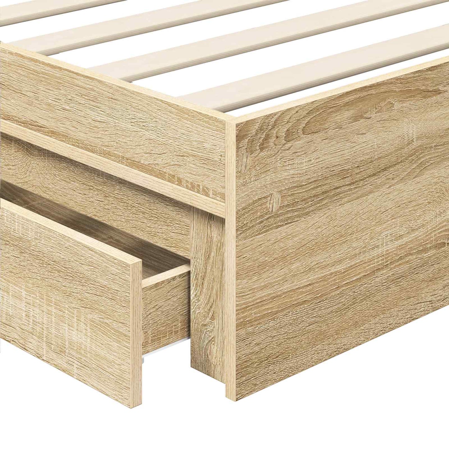 vidaXL Κρεβάτι Αποθήκης Δρύς Sonoma 75 x 190 cm Επεξεργασμένο ξύλο