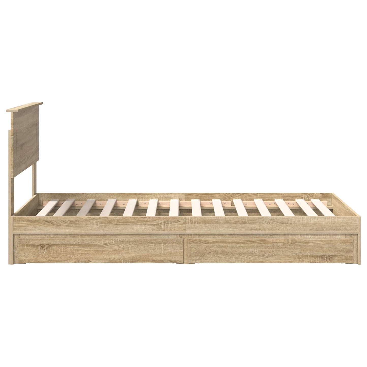 vidaXL Κρεβάτι Αποθήκης Δρύς Sonoma 75 x 190 cm Επεξεργασμένο ξύλο