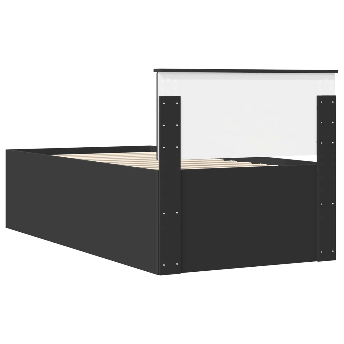 vidaXL Καναπές Κρεβάτι με συρτάρι Μαύρο 90 x 190 cm Επεξεργασμένο ξύλο