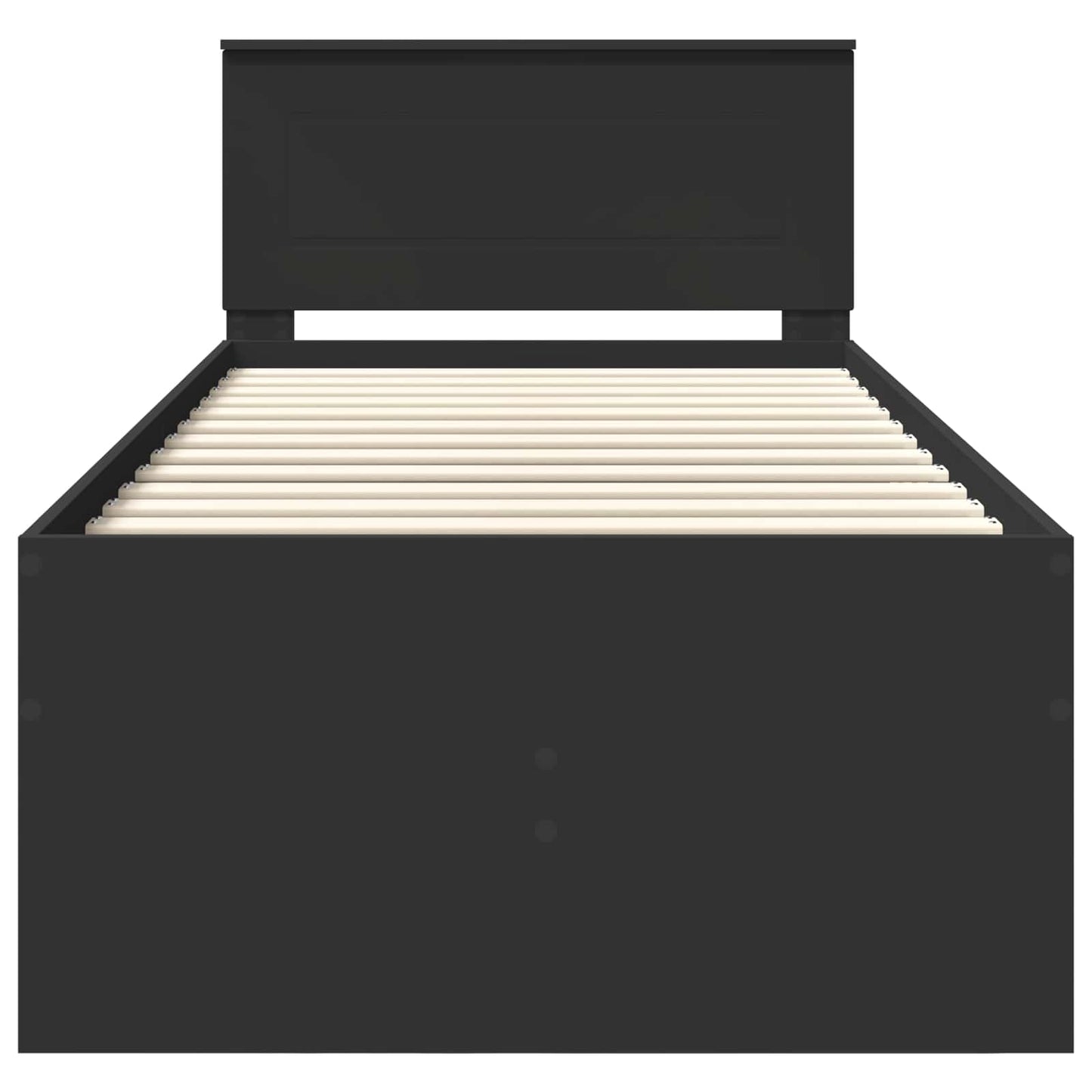 vidaXL Καναπές Κρεβάτι με συρτάρι Μαύρο 90 x 190 cm Επεξεργασμένο ξύλο