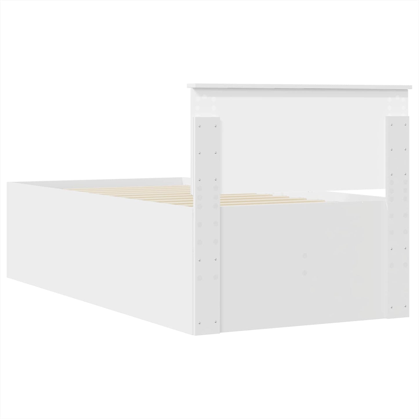 vidaXL Καναπές Κρεβάτι Λευκό και Μαύρο 75 x 190 cm Επεξεργασμένο Ξύλο