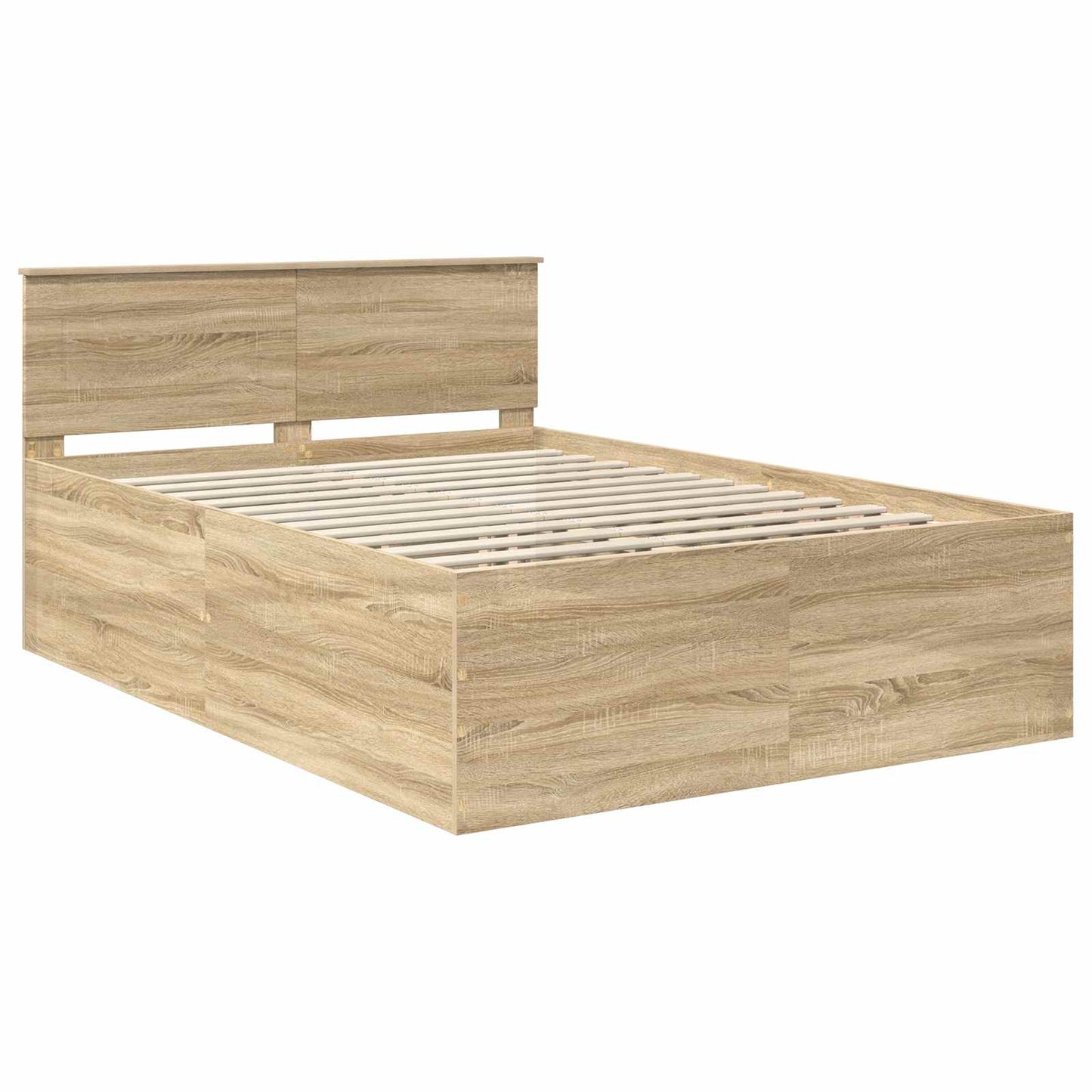 vidaXL Σκελετός Κρεβατιού Δρύς Sonoma 150 x 200 cm Επεξεργασμένο ξύλο