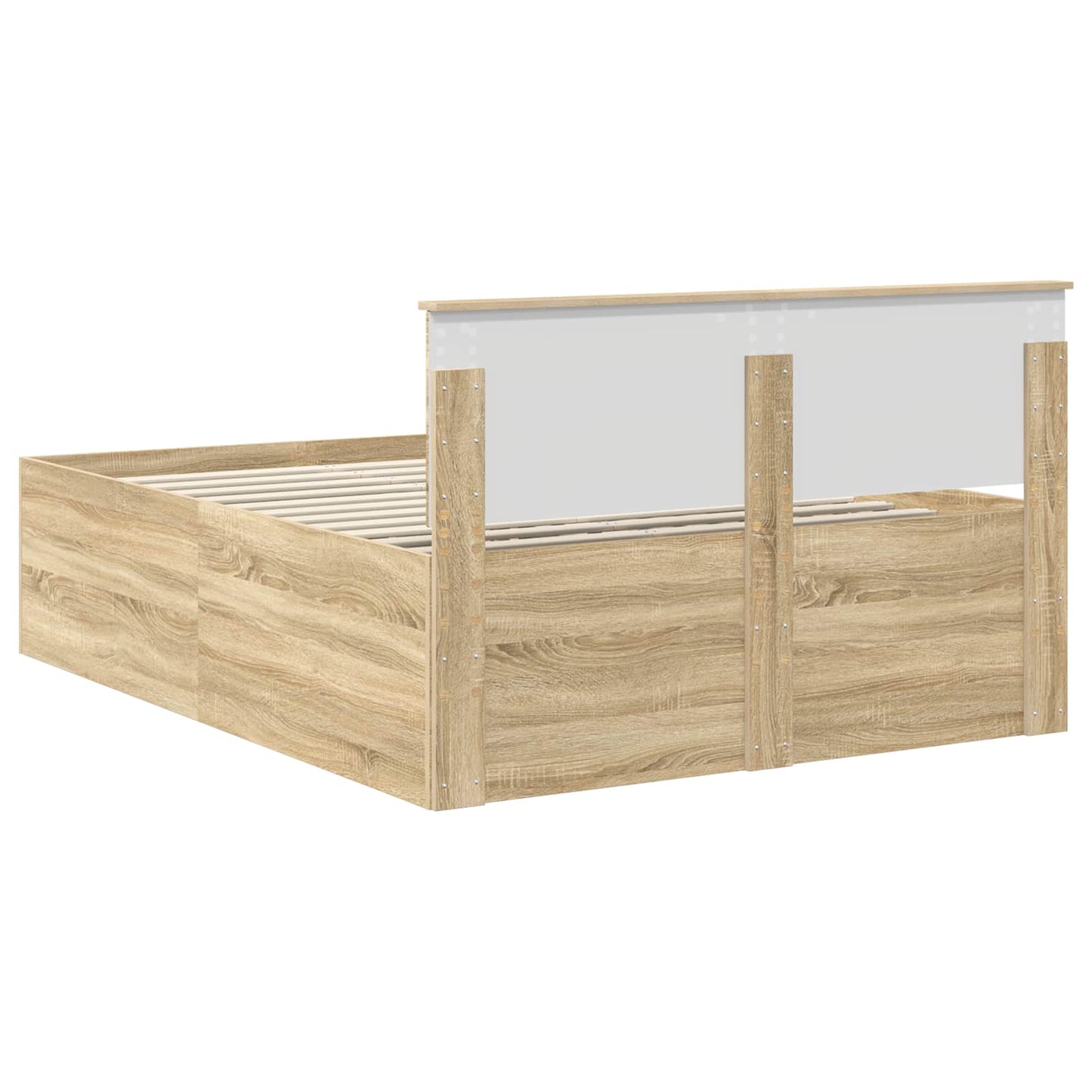 vidaXL Σκελετός Κρεβατιού Δρύς Sonoma 150 x 200 cm Επεξεργασμένο ξύλο