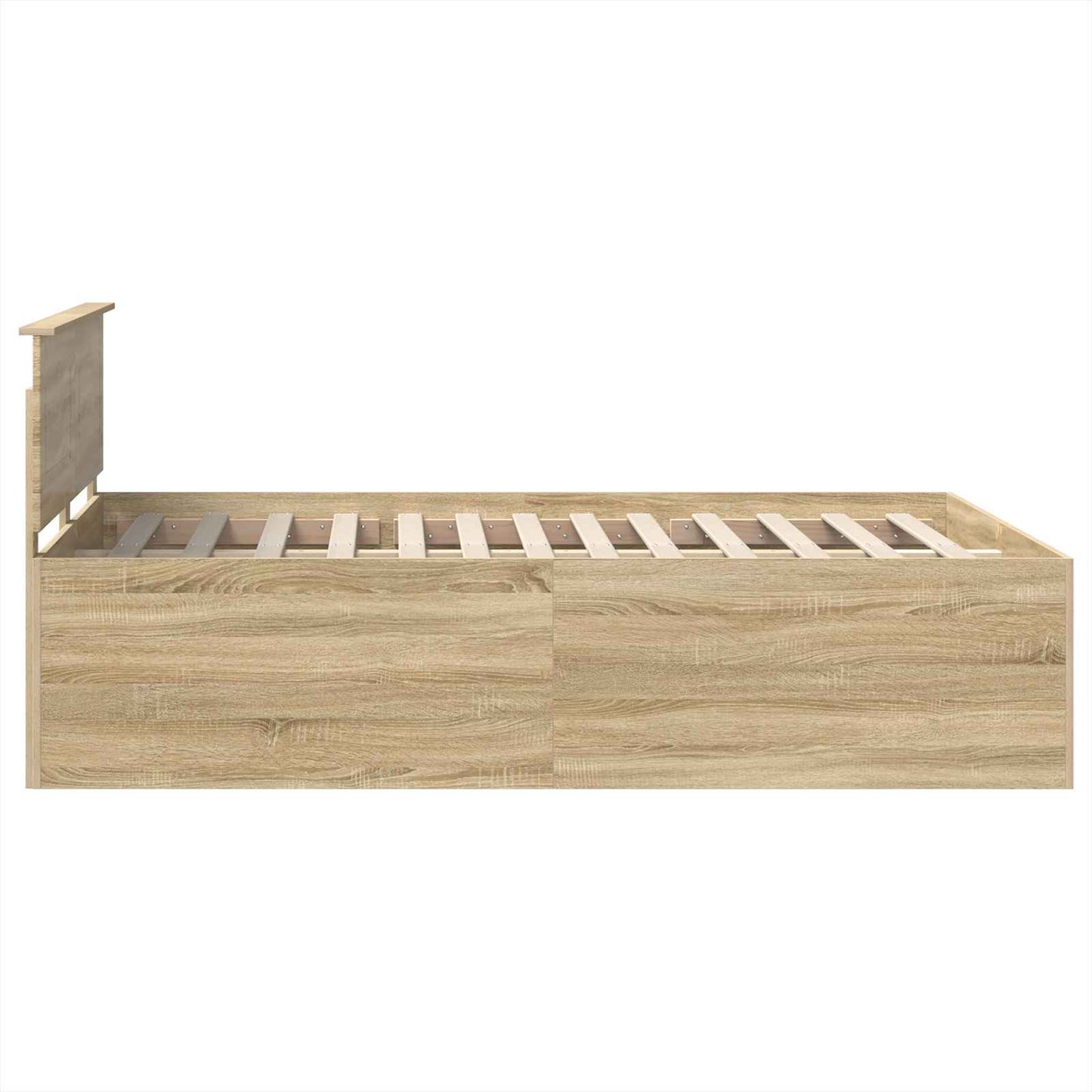 vidaXL Σκελετός Κρεβατιού Δρύς Sonoma 150 x 200 cm Επεξεργασμένο ξύλο