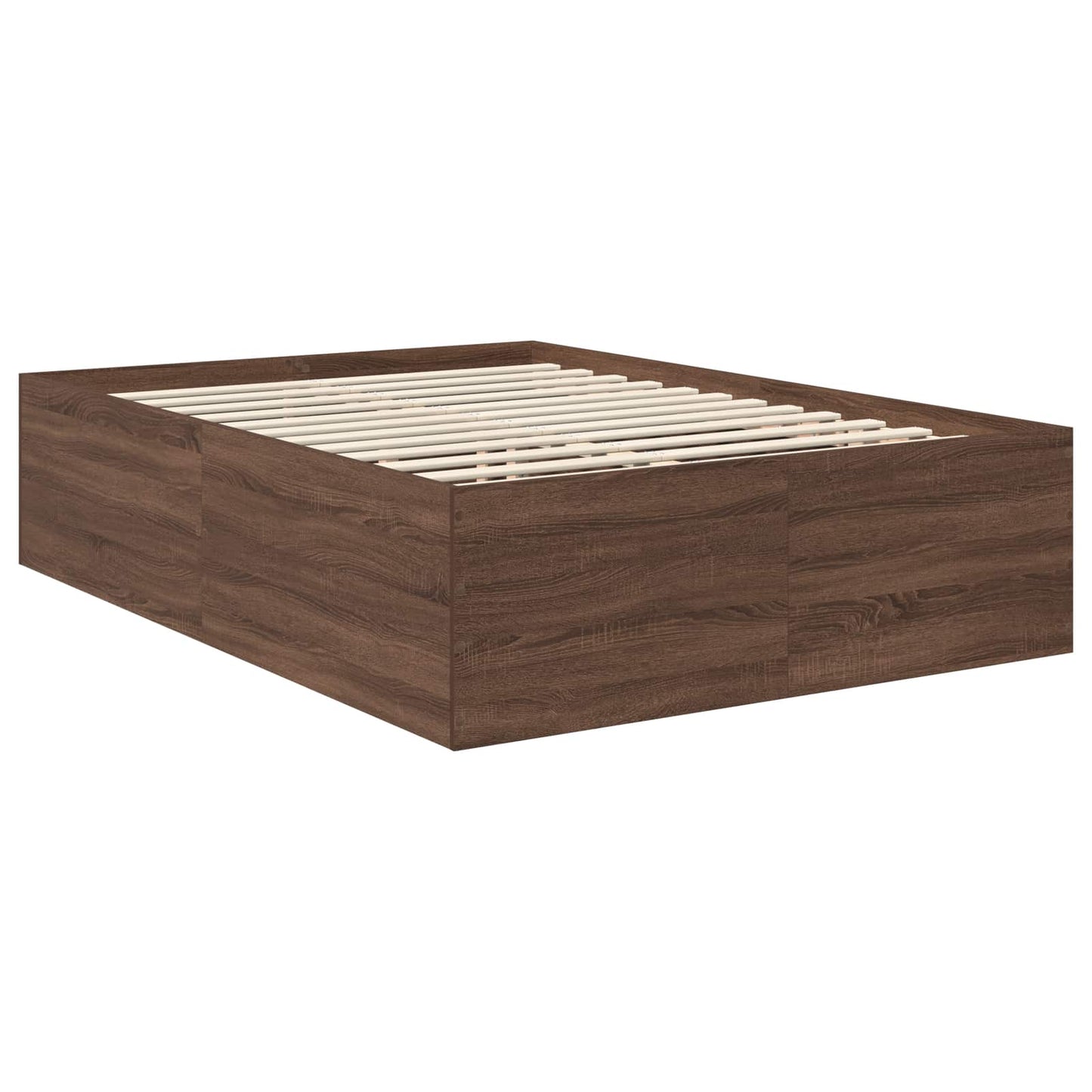 vidaXL Σκελετός Κρεβατιού Καφέ δρυς 150 x 200 cm Επεξεργασμένο ξύλο