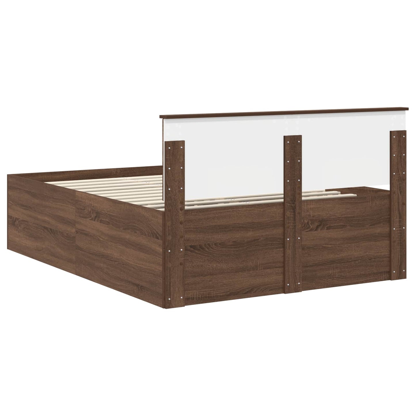 vidaXL Σκελετός Κρεβατιού Καφέ δρυς 150 x 200 cm Επεξεργασμένο ξύλο