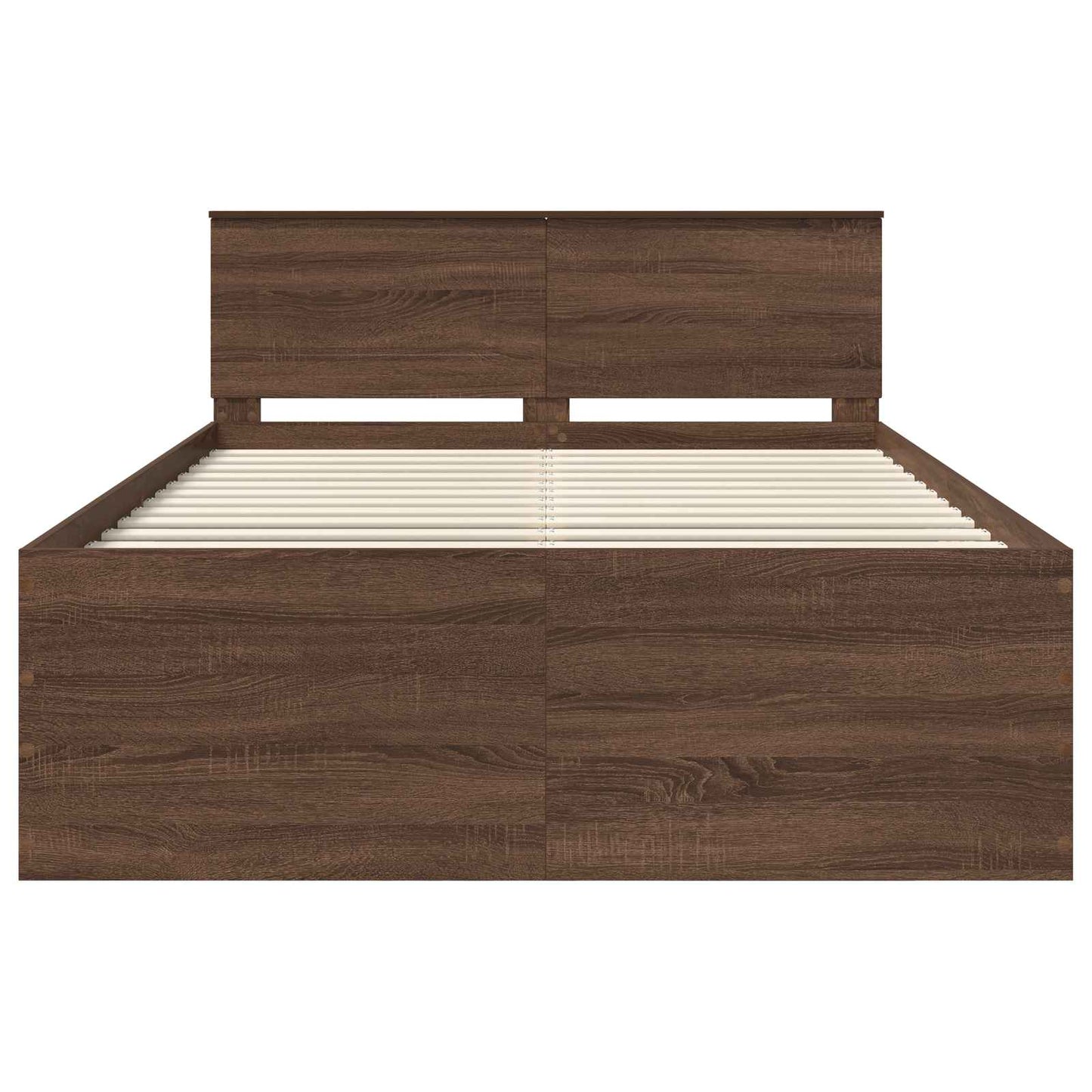 vidaXL Σκελετός Κρεβατιού Καφέ δρυς 150 x 200 cm Επεξεργασμένο ξύλο