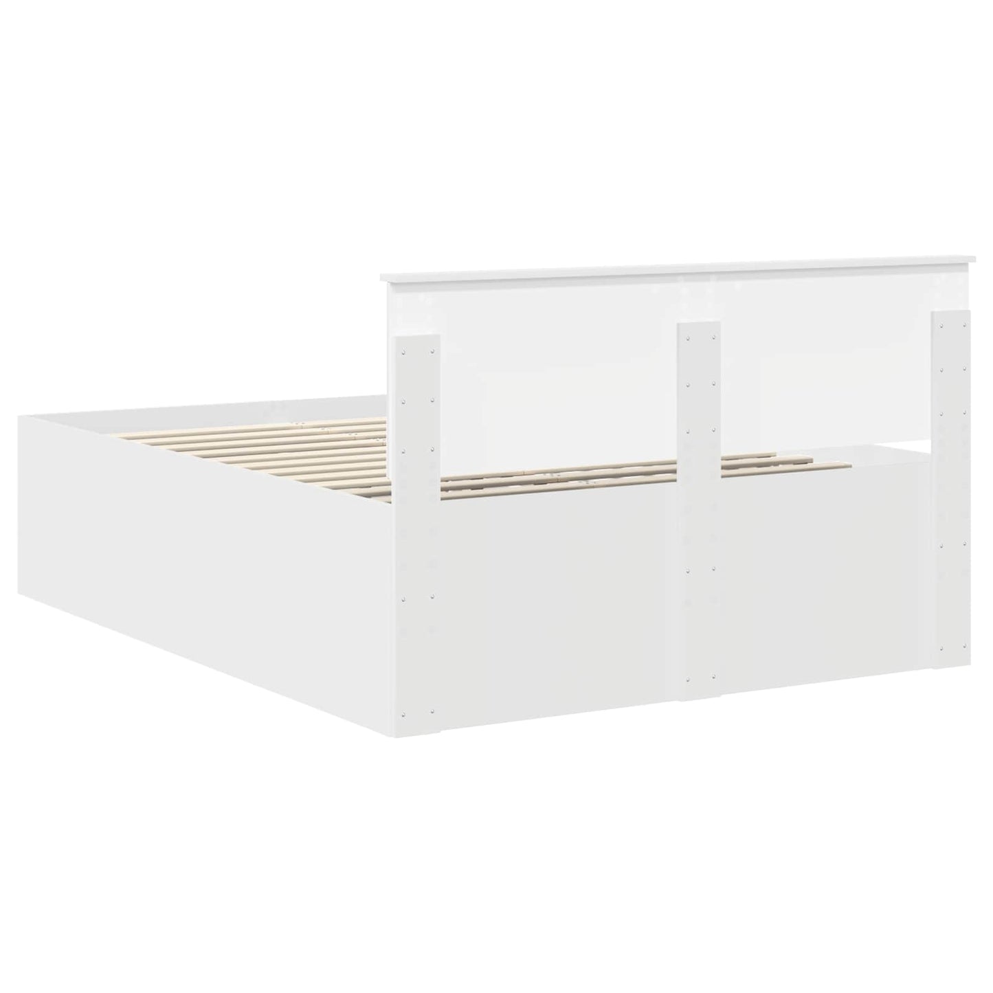 vidaXL Σκελετός Κρεβατιού Λευκό 140 x 200 cm Επεξεργασμένο ξύλο