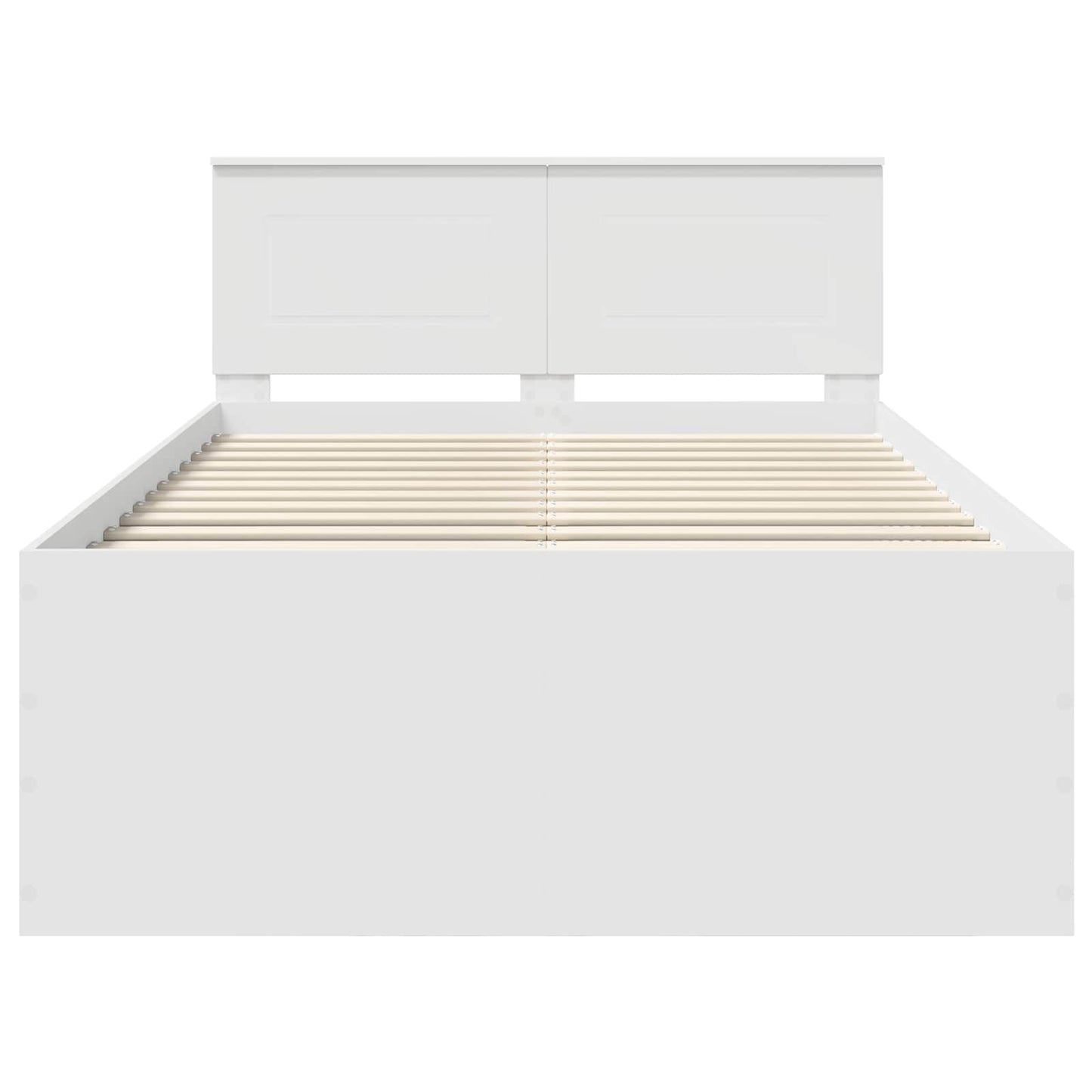 vidaXL Σκελετός Κρεβατιού Λευκό 135 x 190 cm Επεξεργασμένο ξύλο