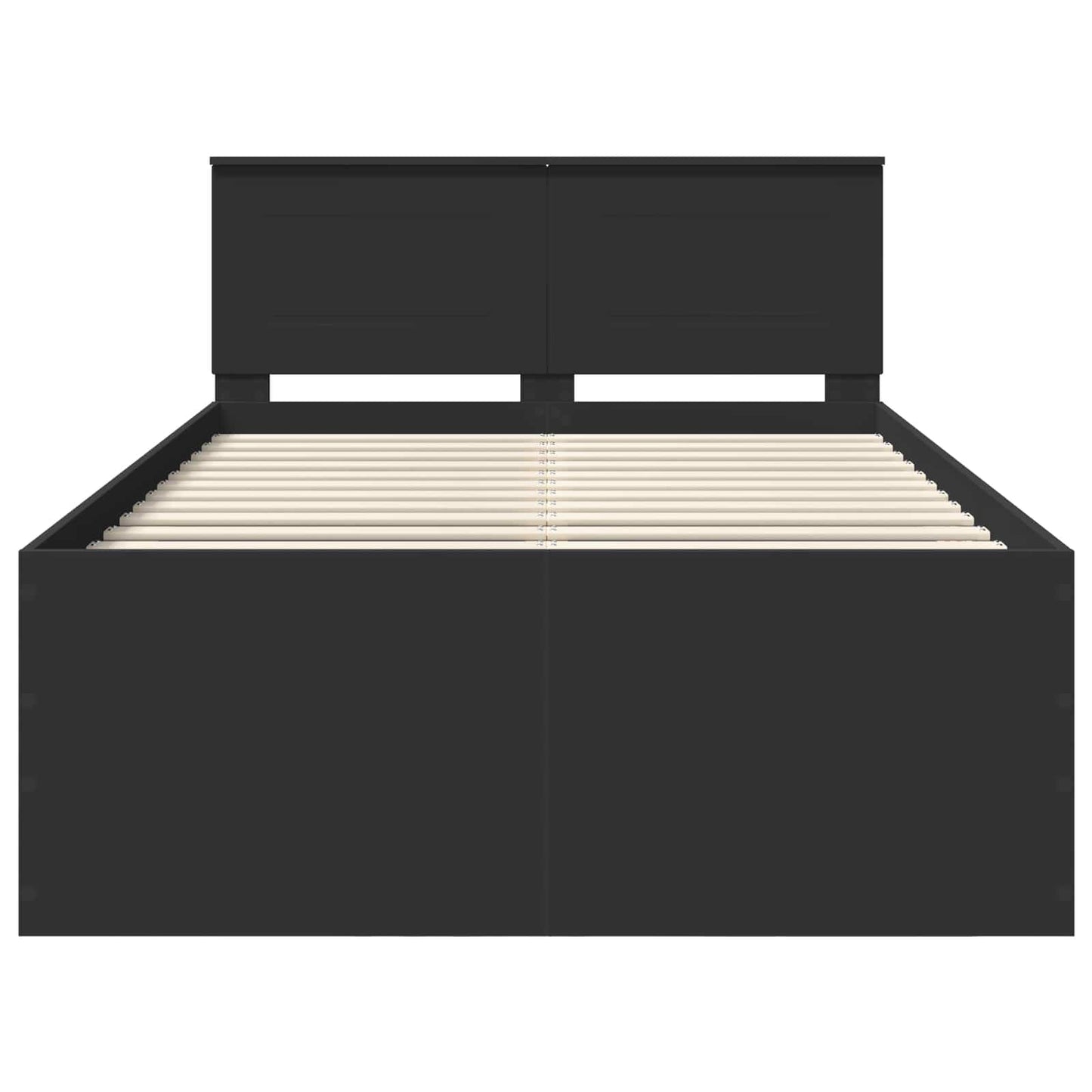 vidaXL Σκελετός Κρεβατιού Μαύρο 135 x 190 cm Επεξεργασμένο ξύλο