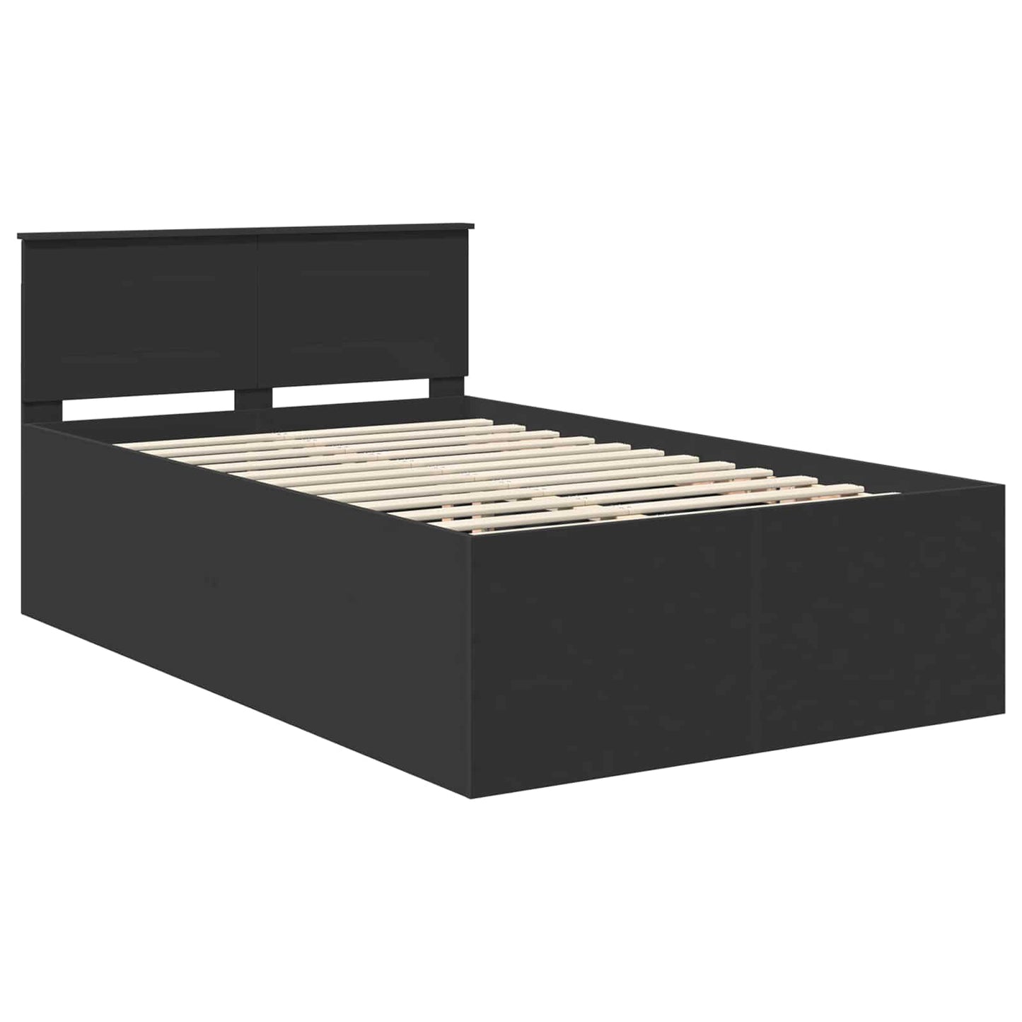 vidaXL Σκελετός Κρεβατιού Μαύρο 120 x 190 cm Επεξεργασμένο ξύλο