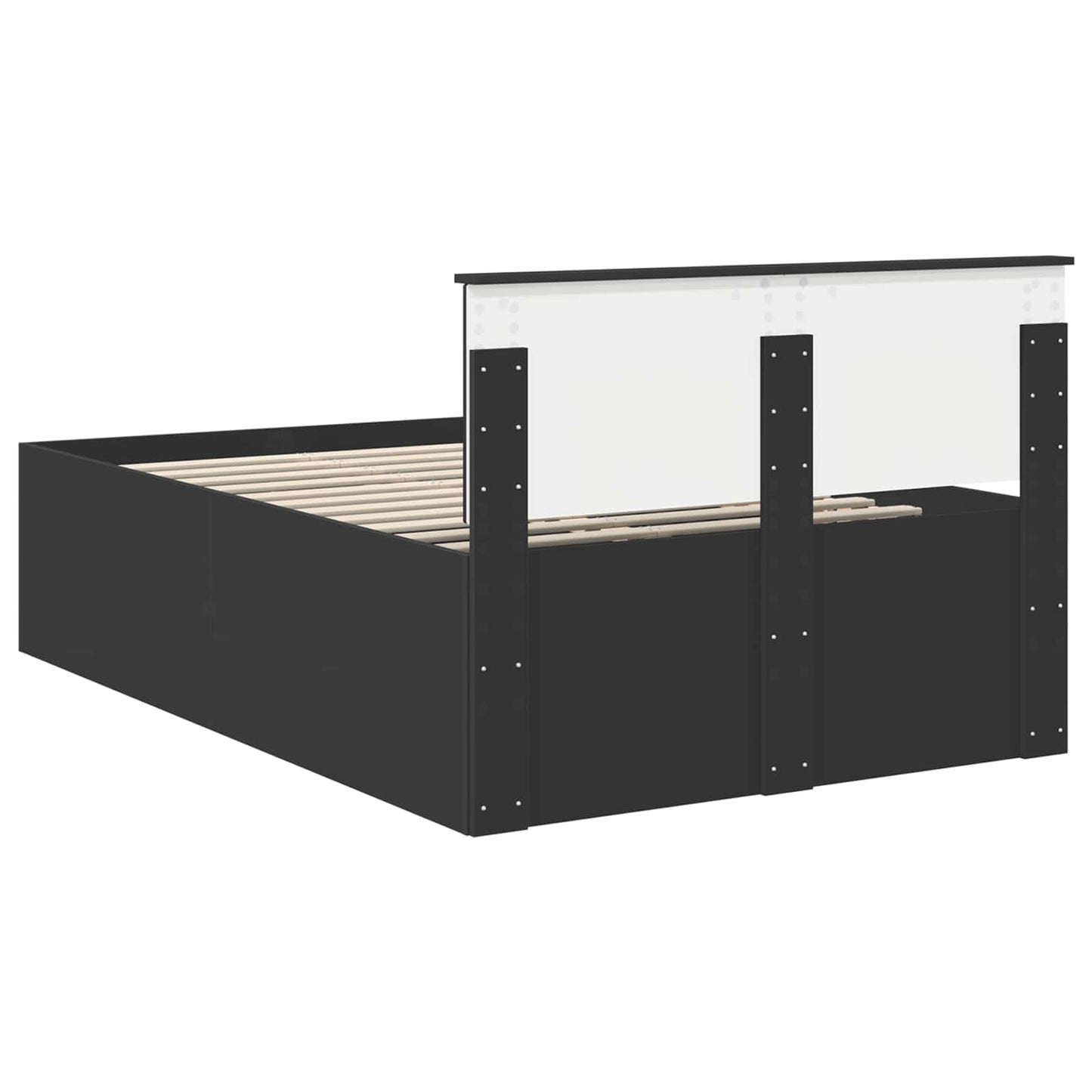 vidaXL Σκελετός Κρεβατιού Μαύρο 120 x 190 cm Επεξεργασμένο ξύλο