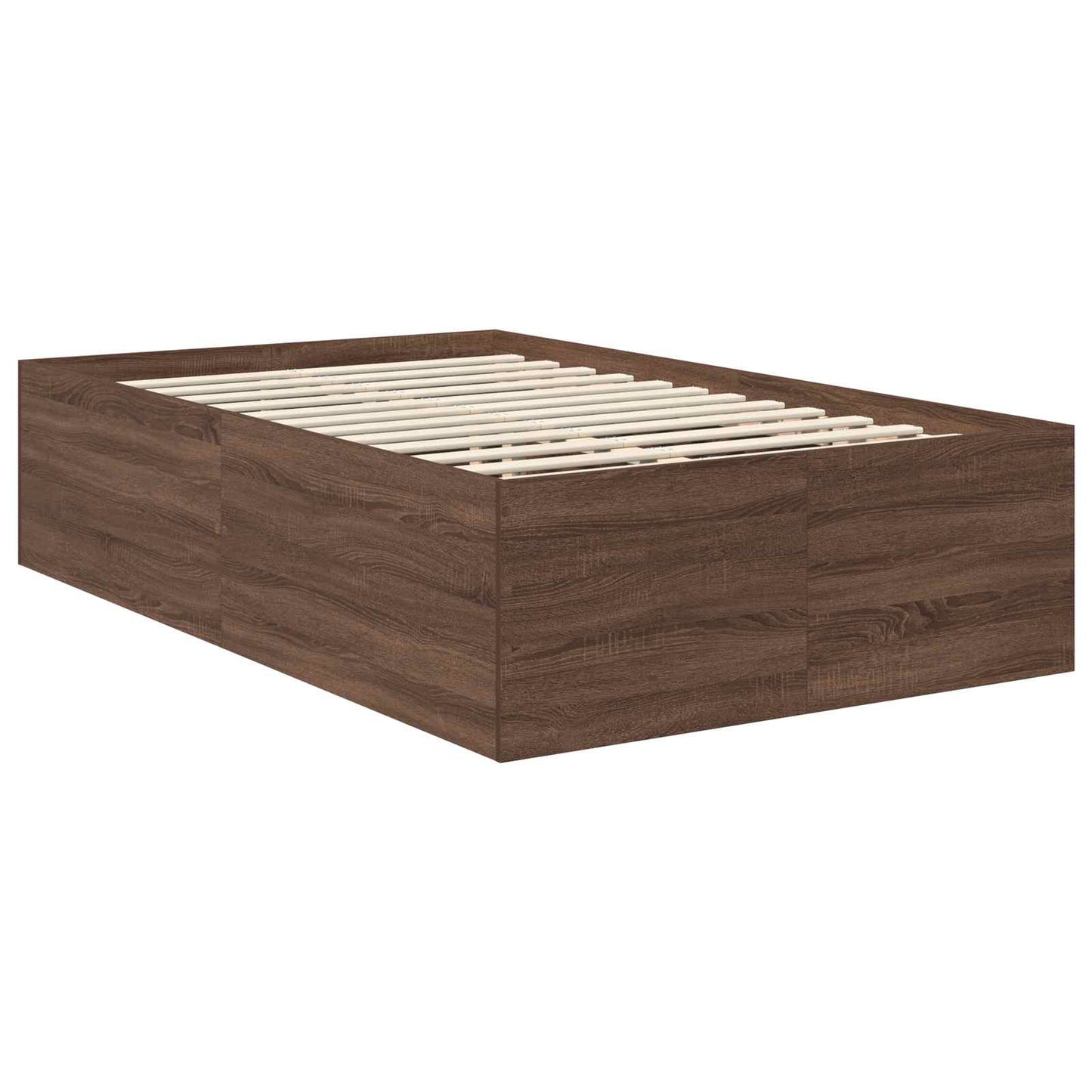vidaXL Σκελετός Κρεβατιού Καφέ δρυς 120 x 190 cm Επεξεργασμένο ξύλο