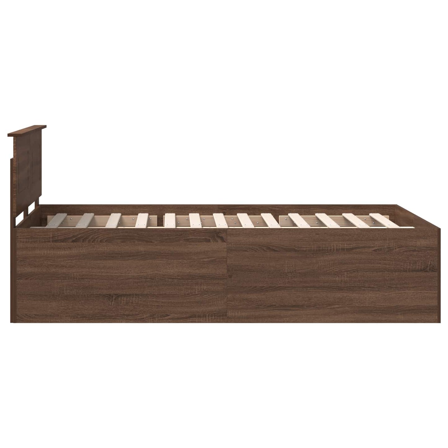 vidaXL Σκελετός Κρεβατιού Καφέ δρυς 120 x 190 cm Επεξεργασμένο ξύλο