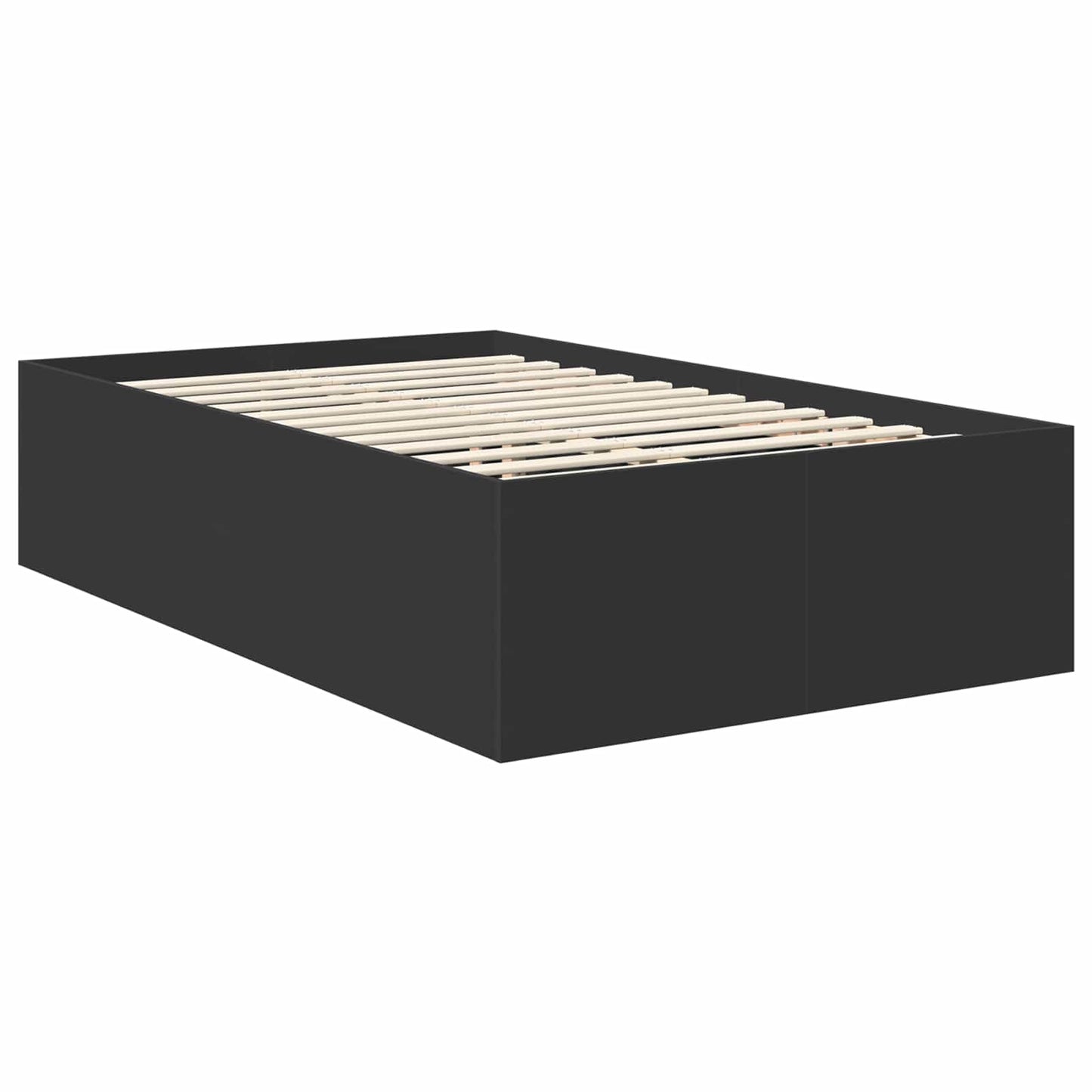 vidaXL Σκελετός Κρεβατιού Μαύρο 120 x 200 cm Επεξεργασμένο ξύλο