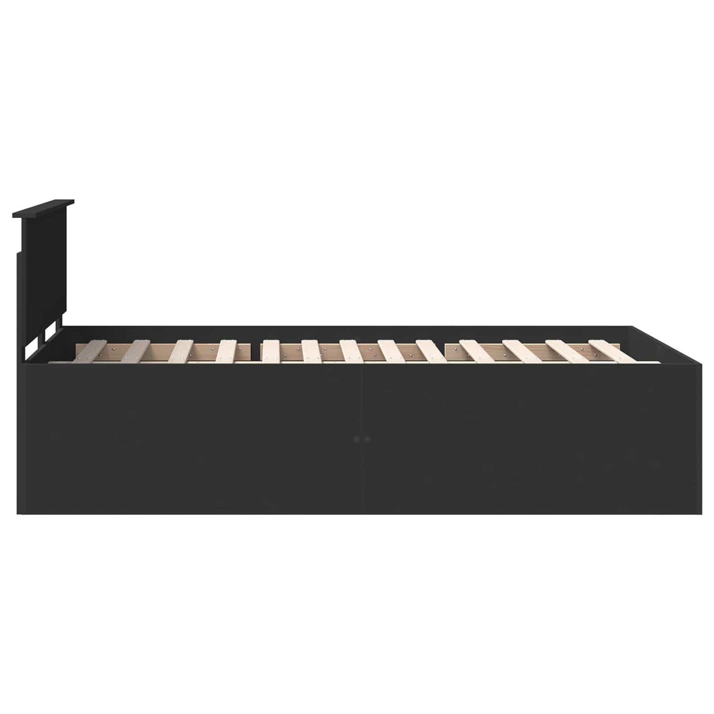 vidaXL Σκελετός Κρεβατιού Μαύρο 120 x 200 cm Επεξεργασμένο ξύλο