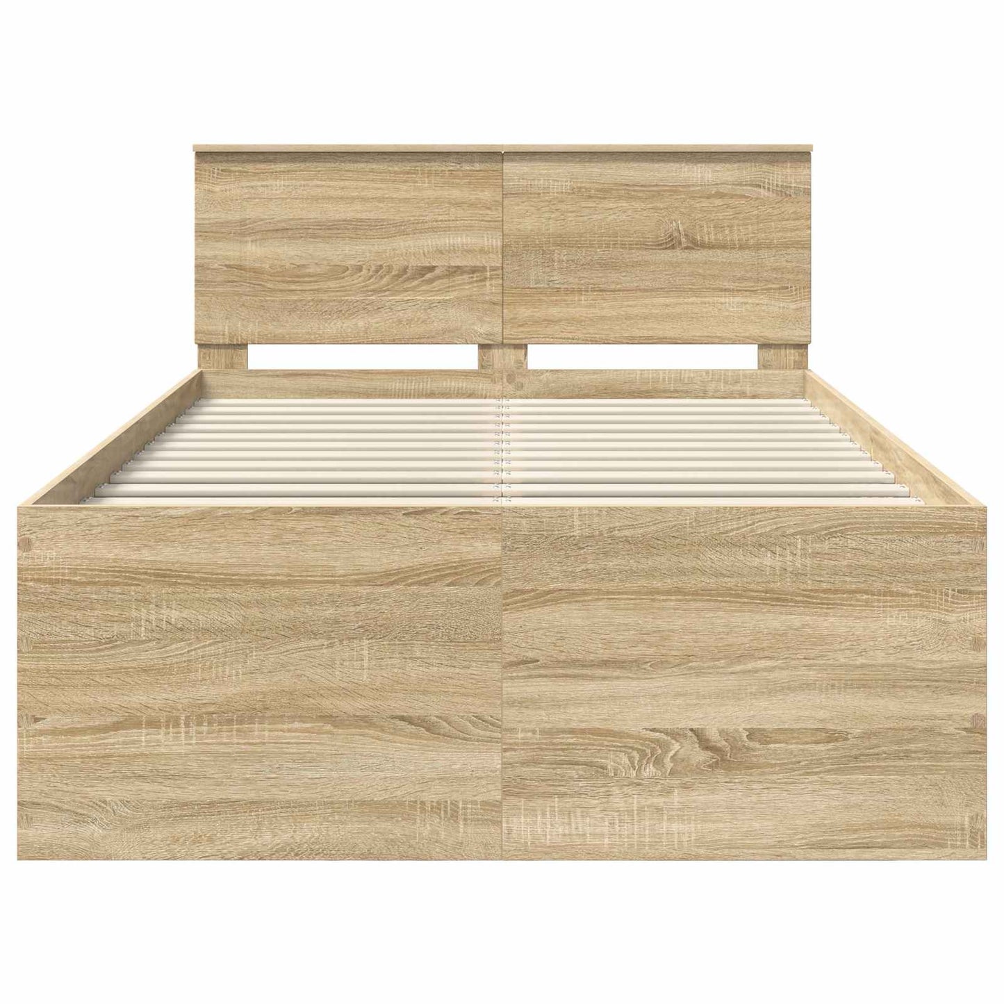 vidaXL Σκελετός Κρεβατιού Δρύς Sonoma 120 x 200 cm Επεξεργασμένο ξύλο