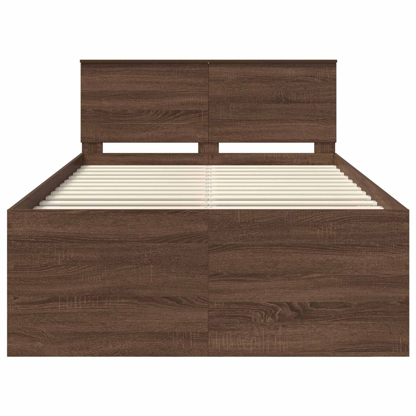 vidaXL Σκελετός Κρεβατιού Καφέ δρυς 120 x 200 cm Επεξεργασμένο ξύλο
