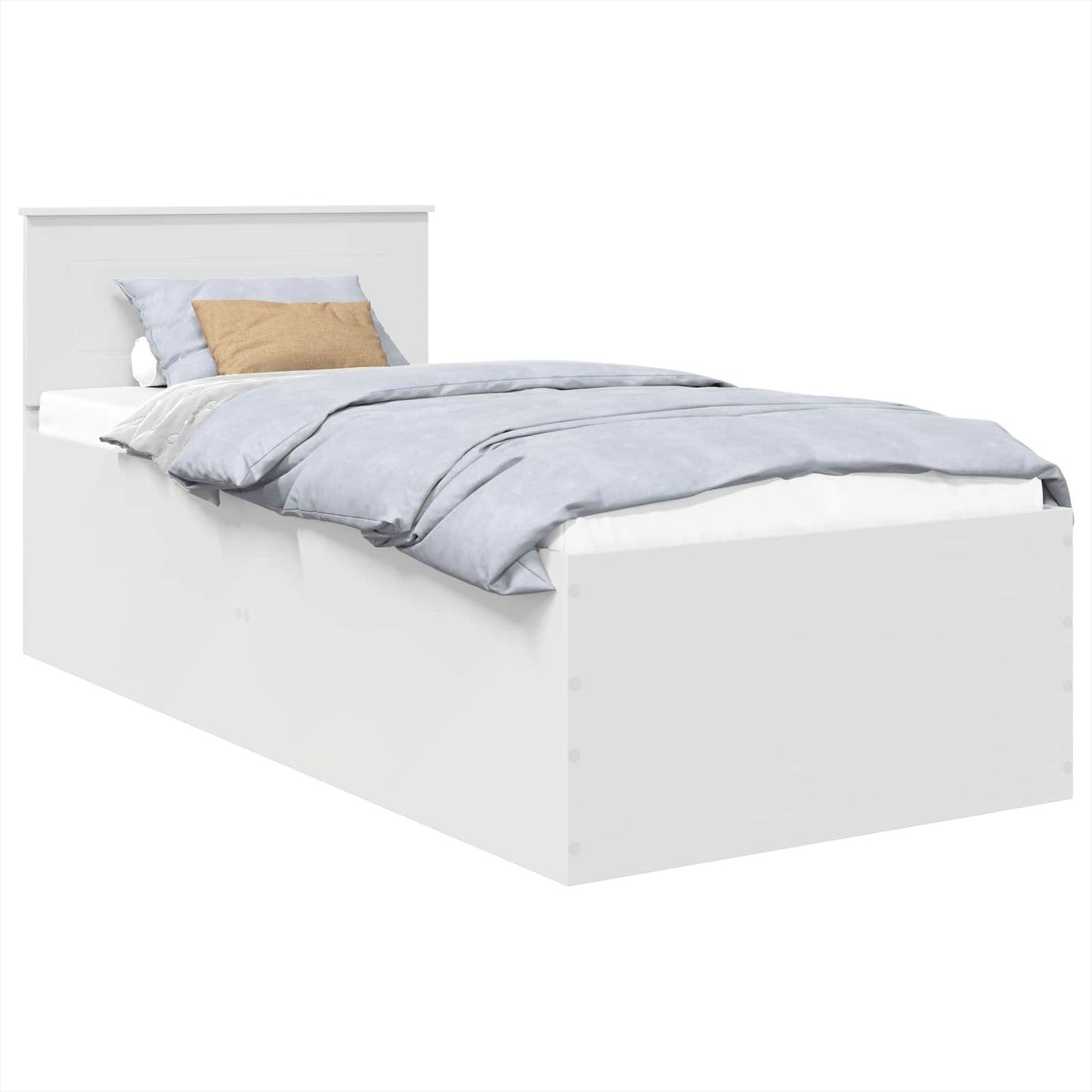 vidaXL Σκελετός Κρεβατιού Λευκό 120 x 200 cm Επεξεργασμένο ξύλο