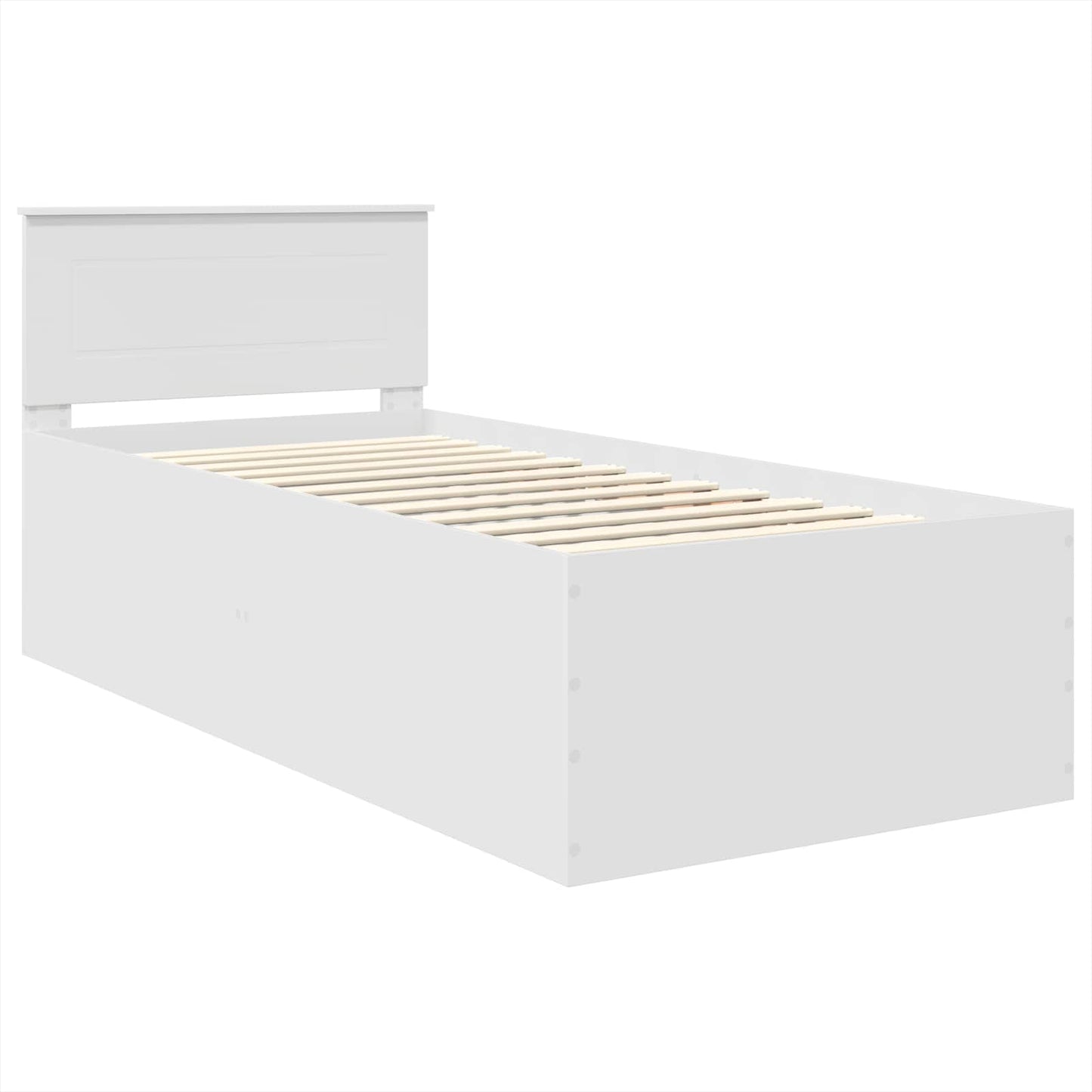 vidaXL Σκελετός Κρεβατιού Λευκό 120 x 200 cm Επεξεργασμένο ξύλο