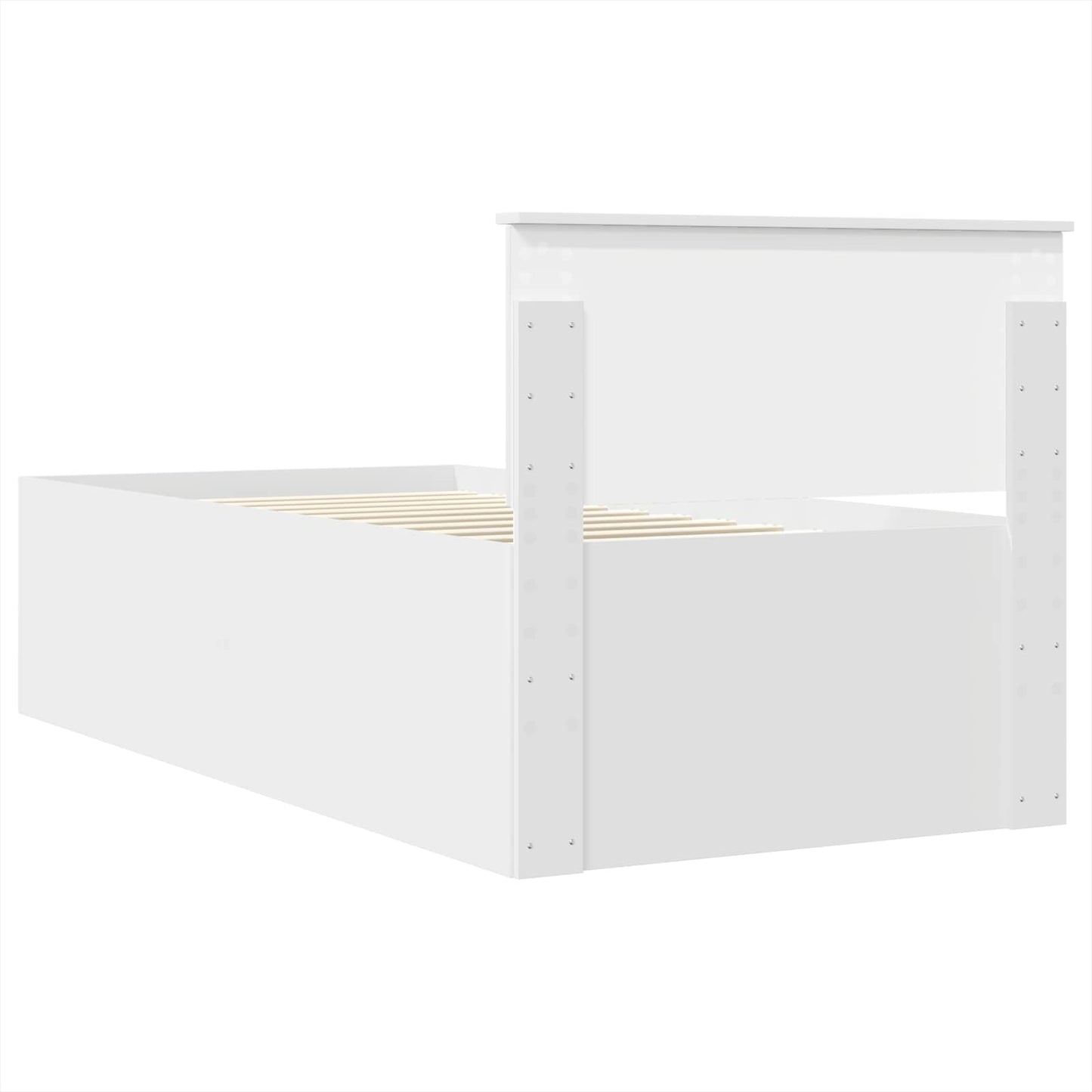 vidaXL Σκελετός Κρεβατιού Λευκό 120 x 200 cm Επεξεργασμένο ξύλο