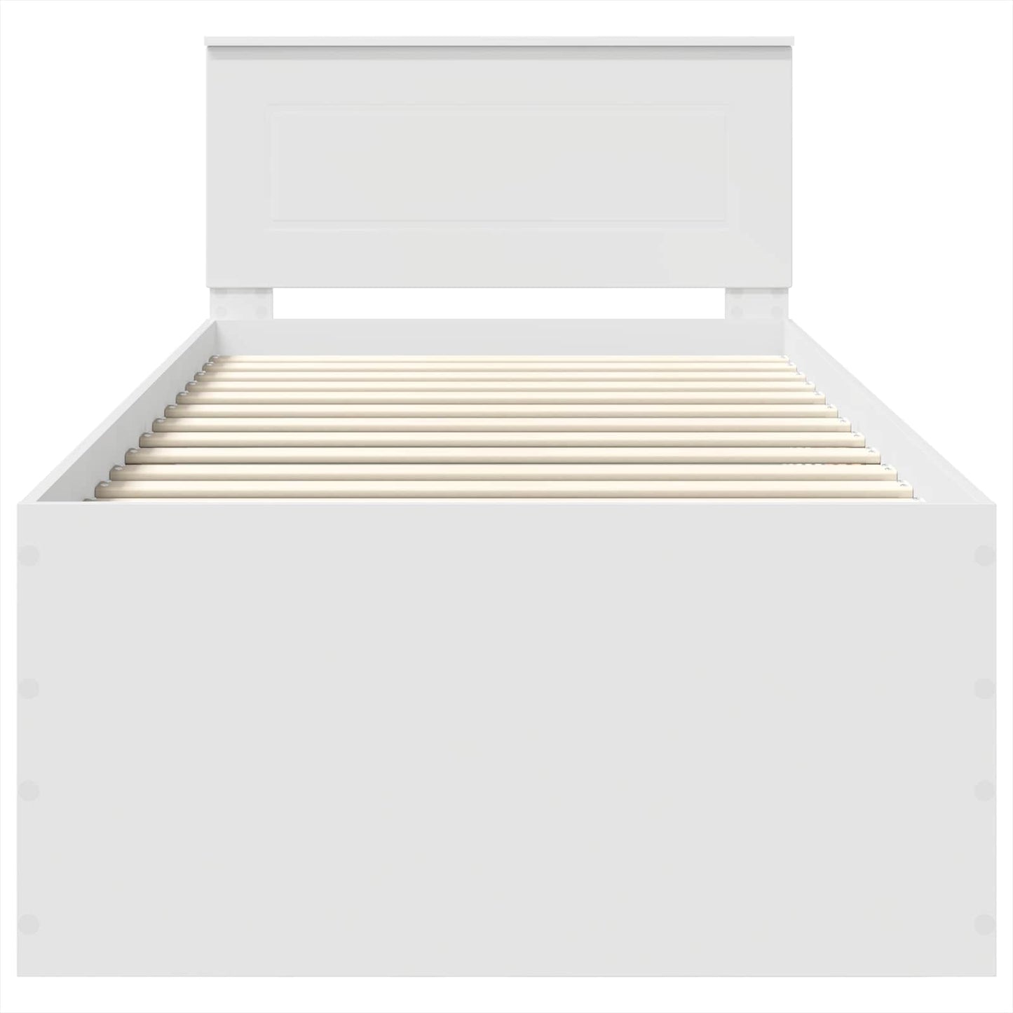 vidaXL Σκελετός Κρεβατιού Λευκό 90 x 200 cm Επεξεργασμένο ξύλο