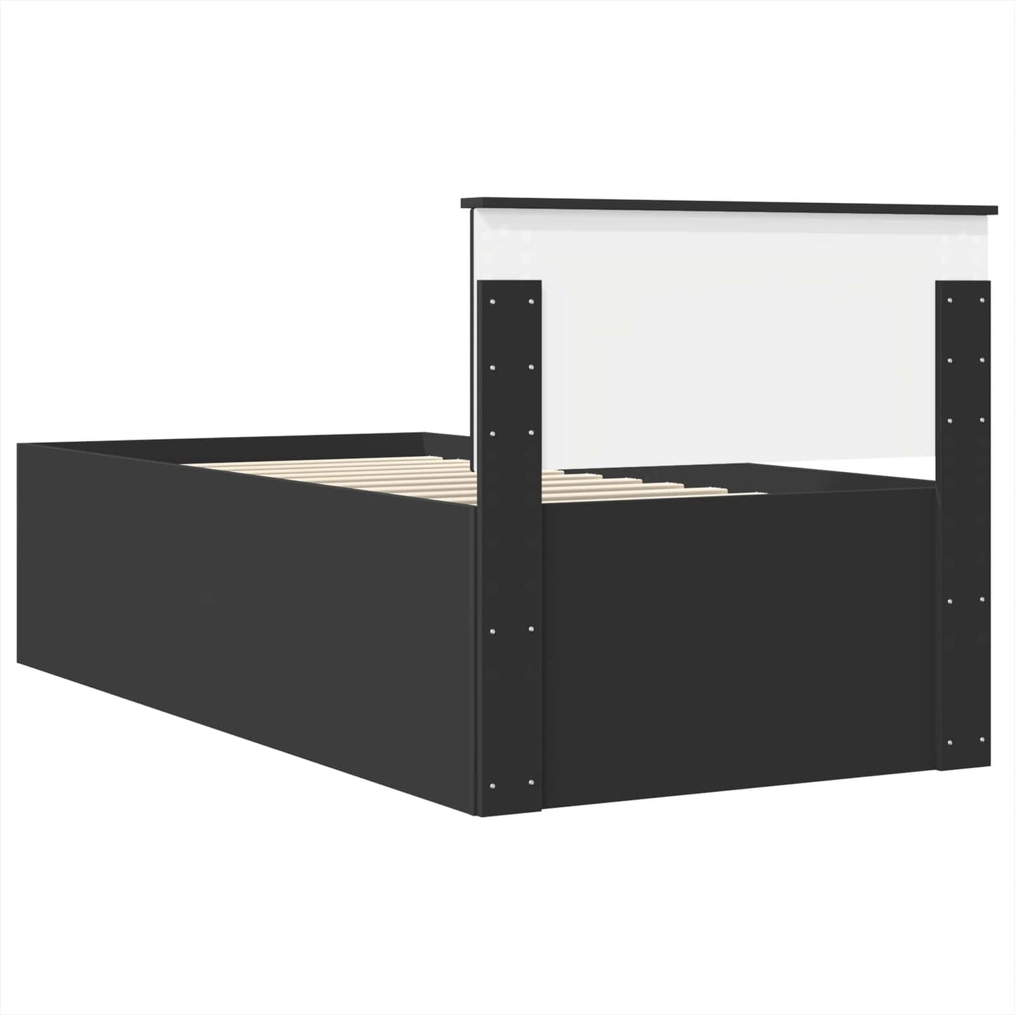 vidaXL Σκελετός Κρεβατιού Μαύρο 90 x 200 cm Επεξεργασμένο ξύλο