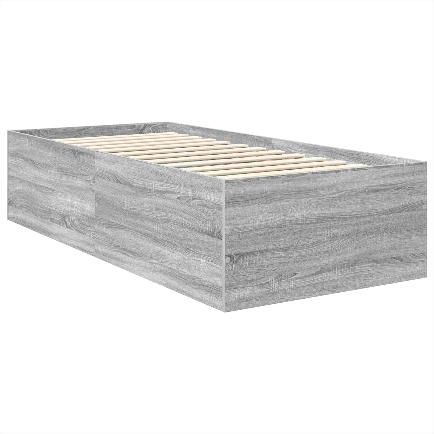 vidaXL Σκελετός Κρεβατιού Γκρίζο Σονομα 75 x 190 cm Επεξεργασμένο ξύλο