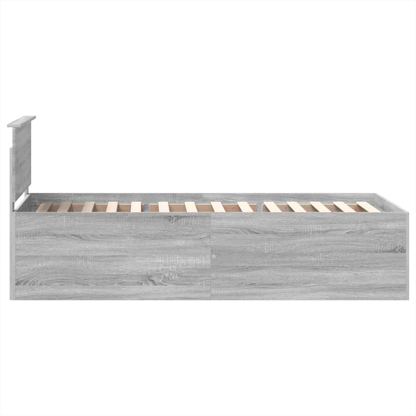 vidaXL Σκελετός Κρεβατιού Γκρίζο Σονομα 75 x 190 cm Επεξεργασμένο ξύλο