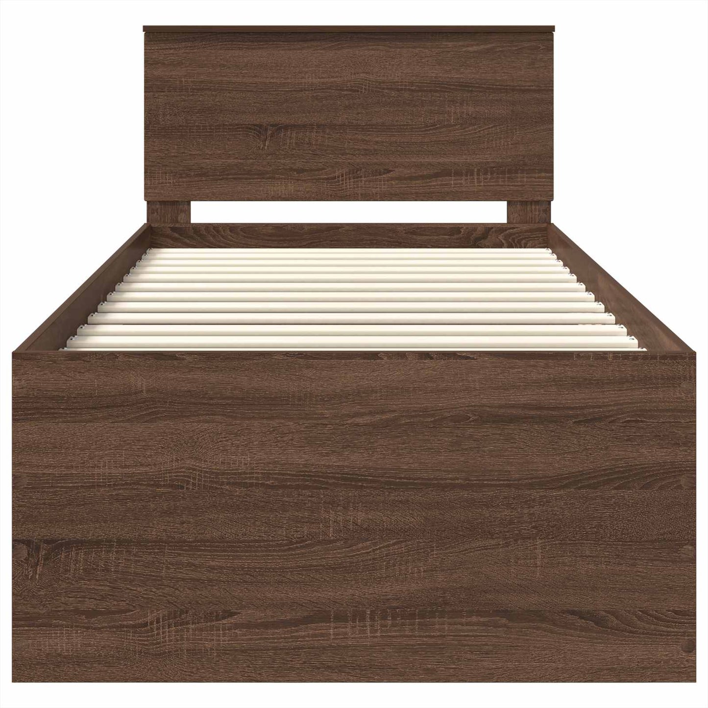 vidaXL Σκελετός Κρεβατιού Καφέ δρυς 75 x 190 cm Επεξεργασμένο ξύλο