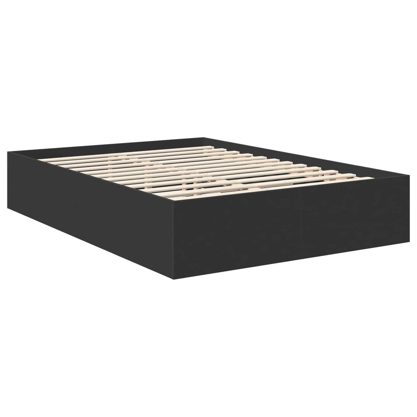 vidaXL Σκελετός Κρεβατιού Μαύρο 150 x 200 cm Επεξεργασμένο ξύλο