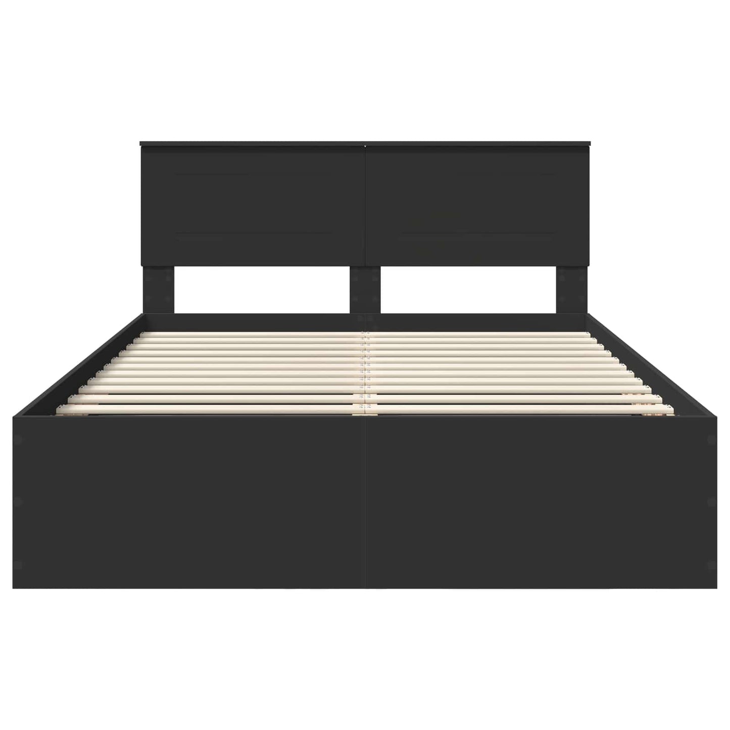 vidaXL Σκελετός Κρεβατιού Μαύρο 150 x 200 cm Επεξεργασμένο ξύλο
