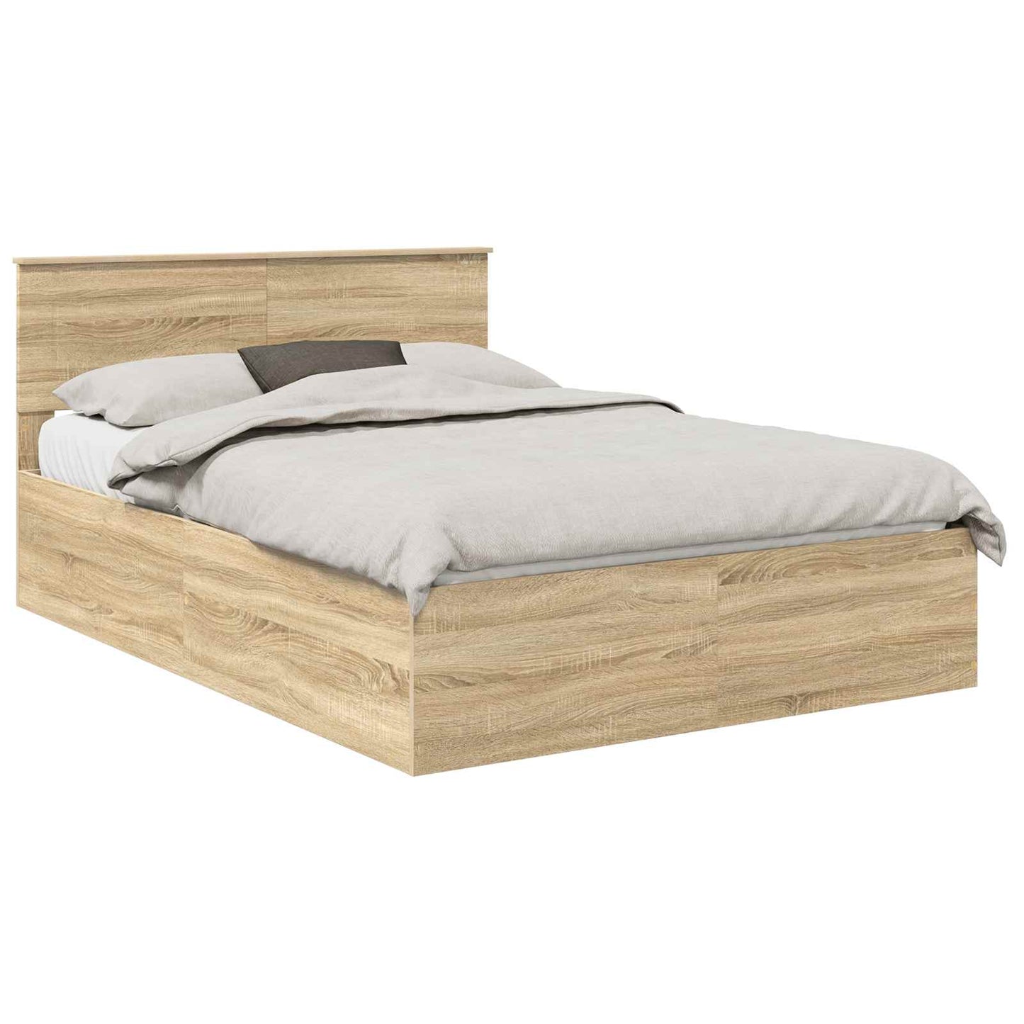 vidaXL Σκελετός Κρεβατιού Δρύς Sonoma 150 x 200 cm Επεξεργασμένο ξύλο