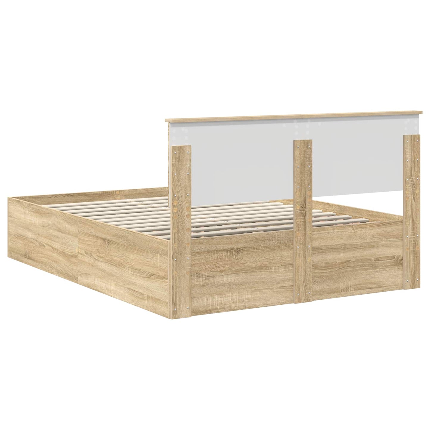 vidaXL Σκελετός Κρεβατιού Δρύς Sonoma 150 x 200 cm Επεξεργασμένο ξύλο