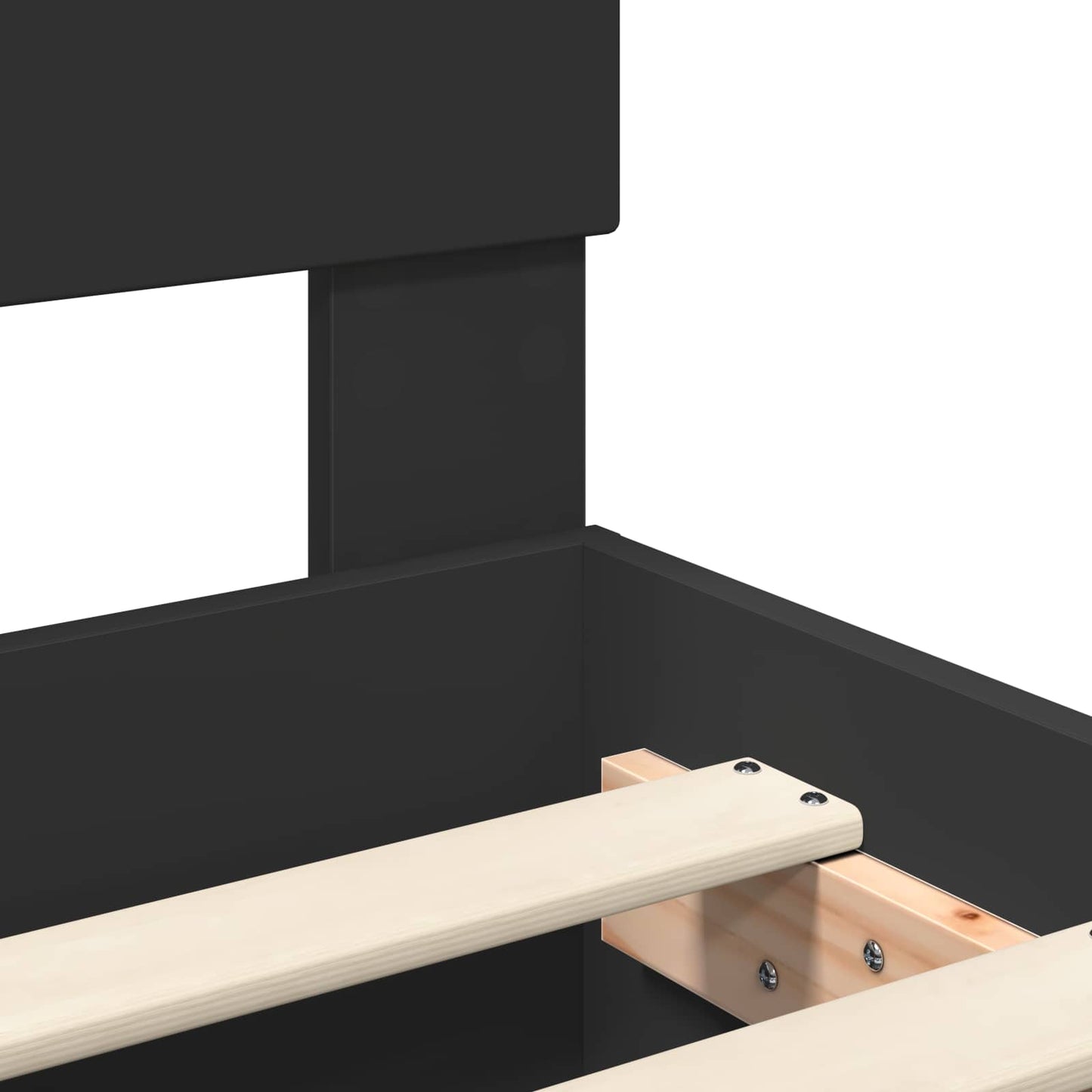 vidaXL Σκελετός Κρεβατιού Μαύρο 135 x 190 cm Επεξεργασμένο ξύλο