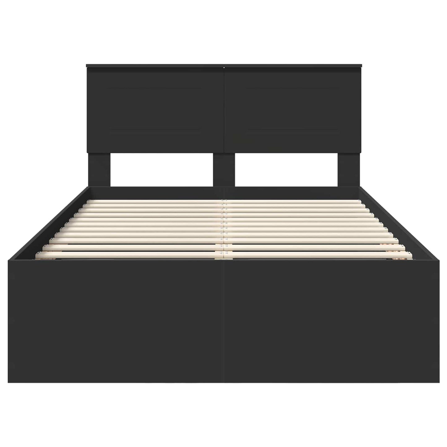 vidaXL Σκελετός Κρεβατιού Μαύρο 135 x 190 cm Επεξεργασμένο ξύλο