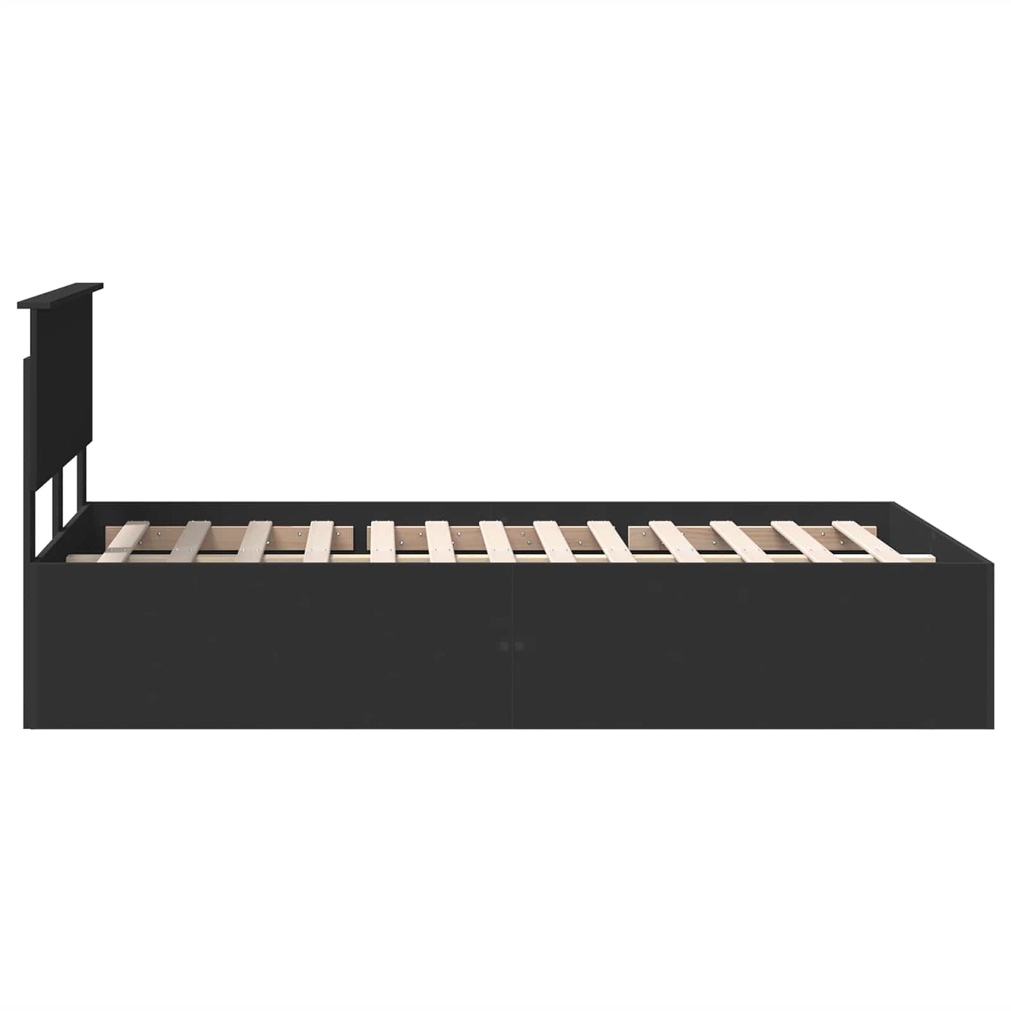 vidaXL Σκελετός Κρεβατιού Μαύρο 135 x 190 cm Επεξεργασμένο ξύλο