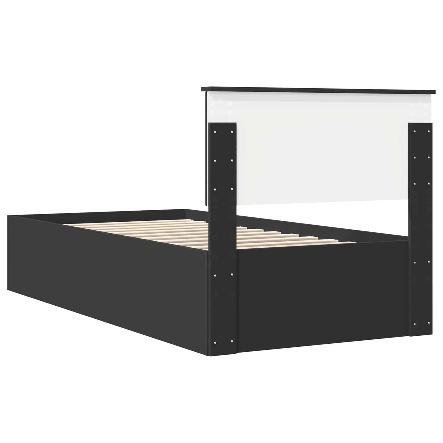 vidaXL Σκελετός Κρεβατιού Μαύρο 90 x 190 cm Επεξεργασμένο ξύλο