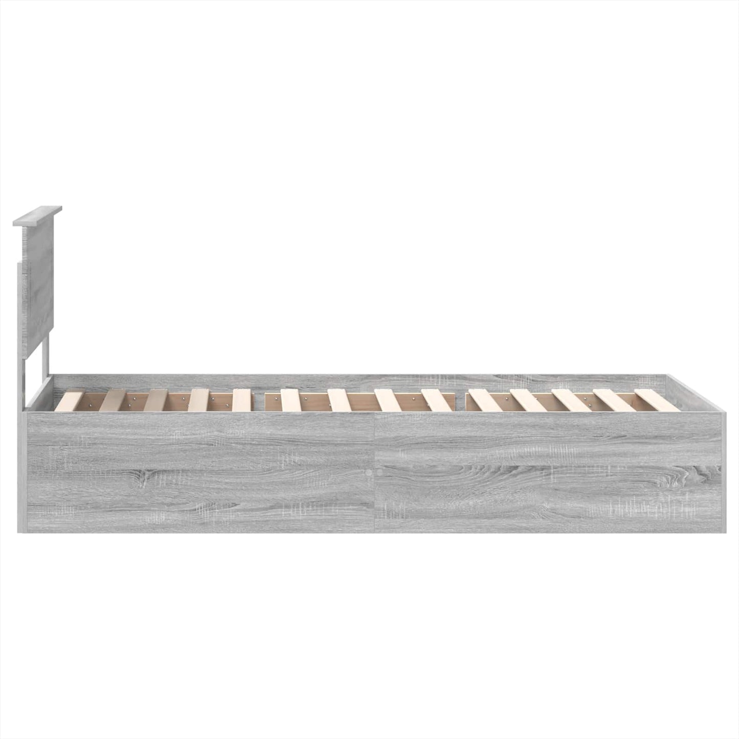vidaXL Σκελετός Κρεβατιού Γκρίζο Σονομα 90 x 190 cm Επεξεργασμένο Ξύλο