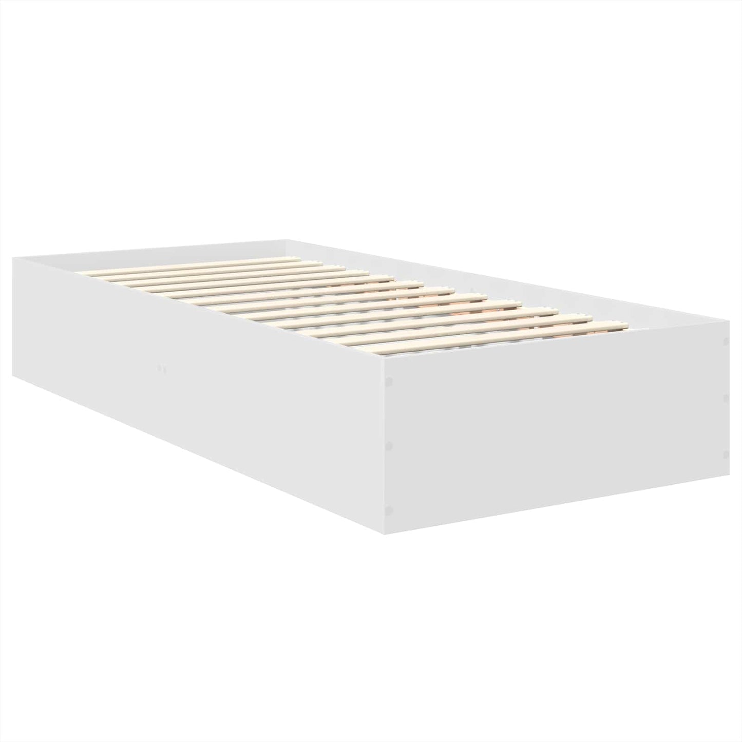 vidaXL Σκελετός Κρεβατιού Λευκό 75 x 190 cm Επεξεργασμένο ξύλο